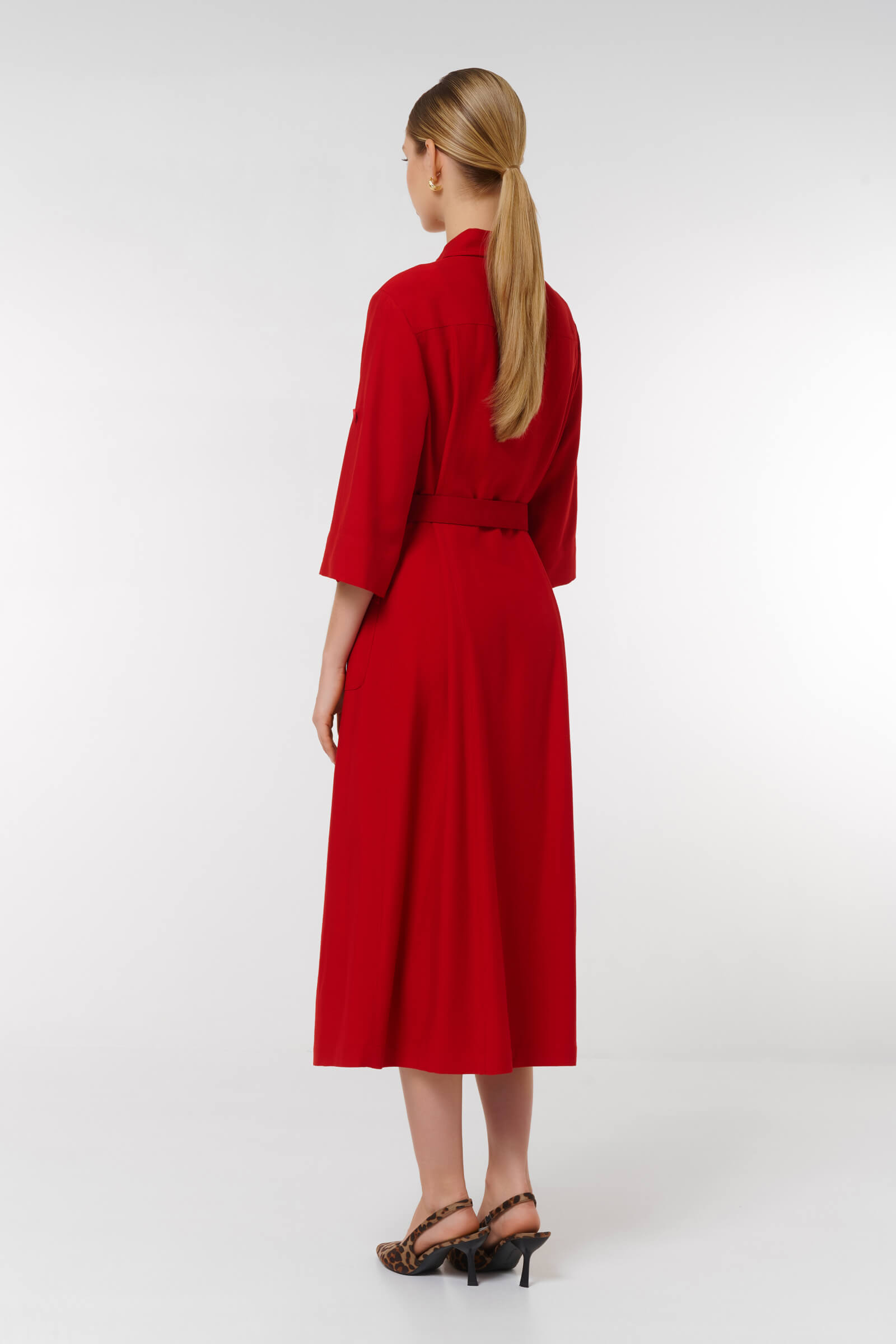 Платье миди с карманами Бренд Caterina Leman