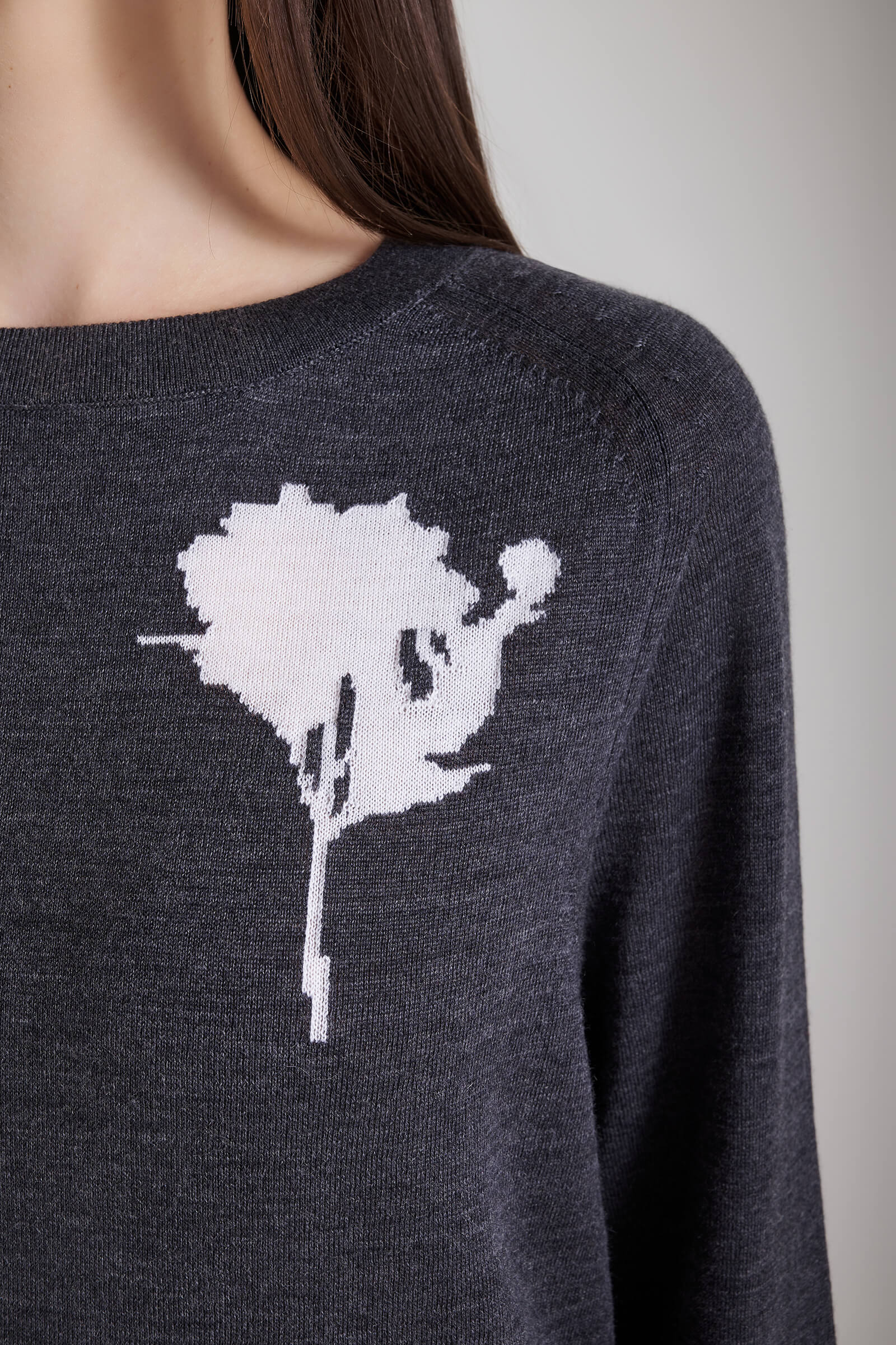 Шерстяной джемпер с узором Бренд MM