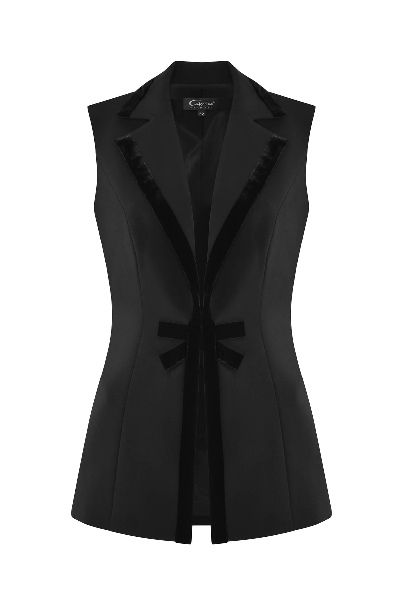 Удлинненый жилет с бархатом Бренд Caterina Leman