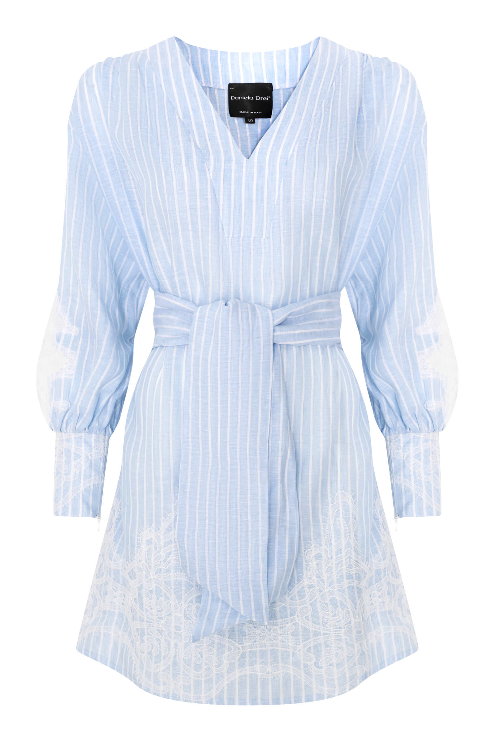 Льняное платье с кружевом Бренд Daniela Drei