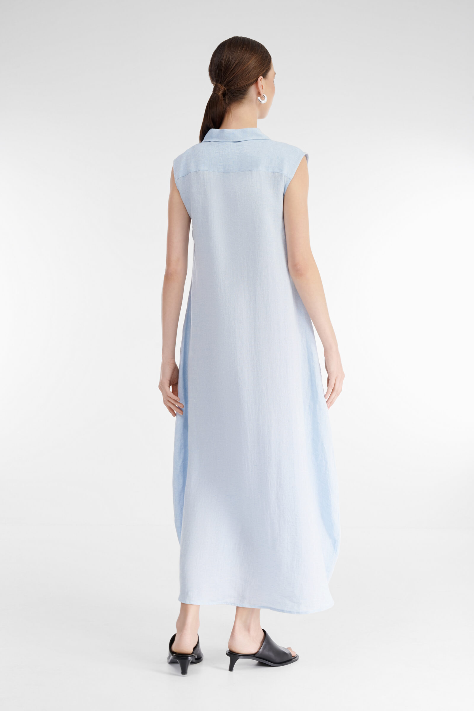 Льняное платье-рубашка Бренд Sarah Pacini