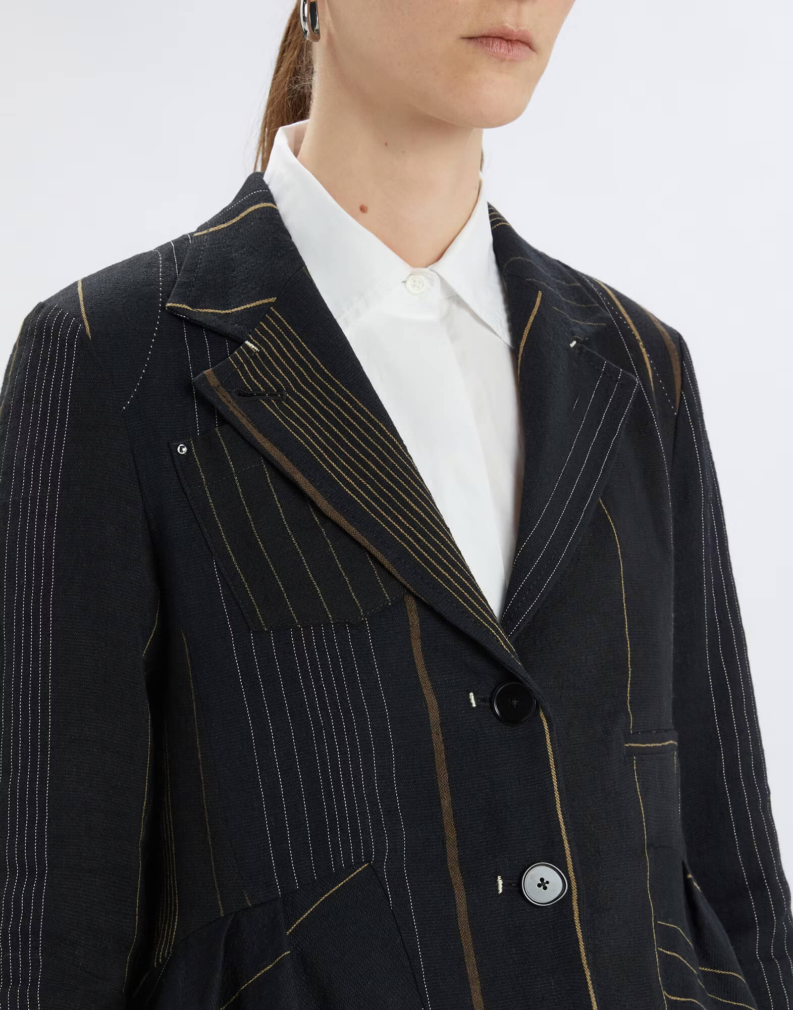 Жакет из льна и шерсти Бренд High