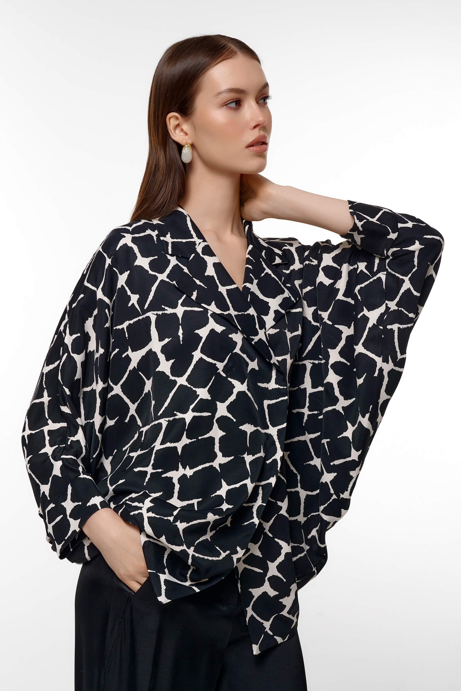 Жакет из вискозы с абстрактным принтом Бренд Caterina Leman