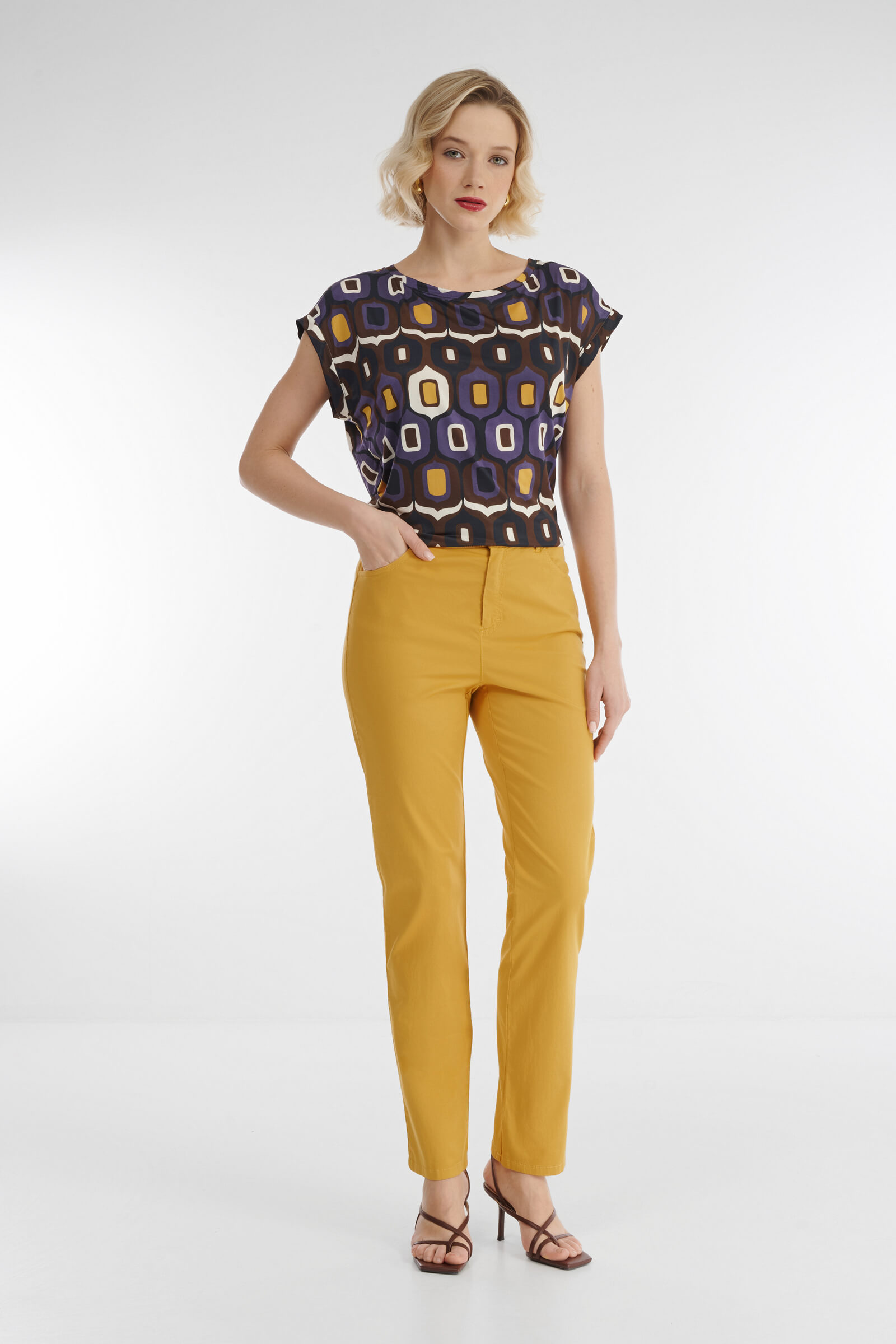 Узкие хлопковые брюки Бренд Diana Gallesi