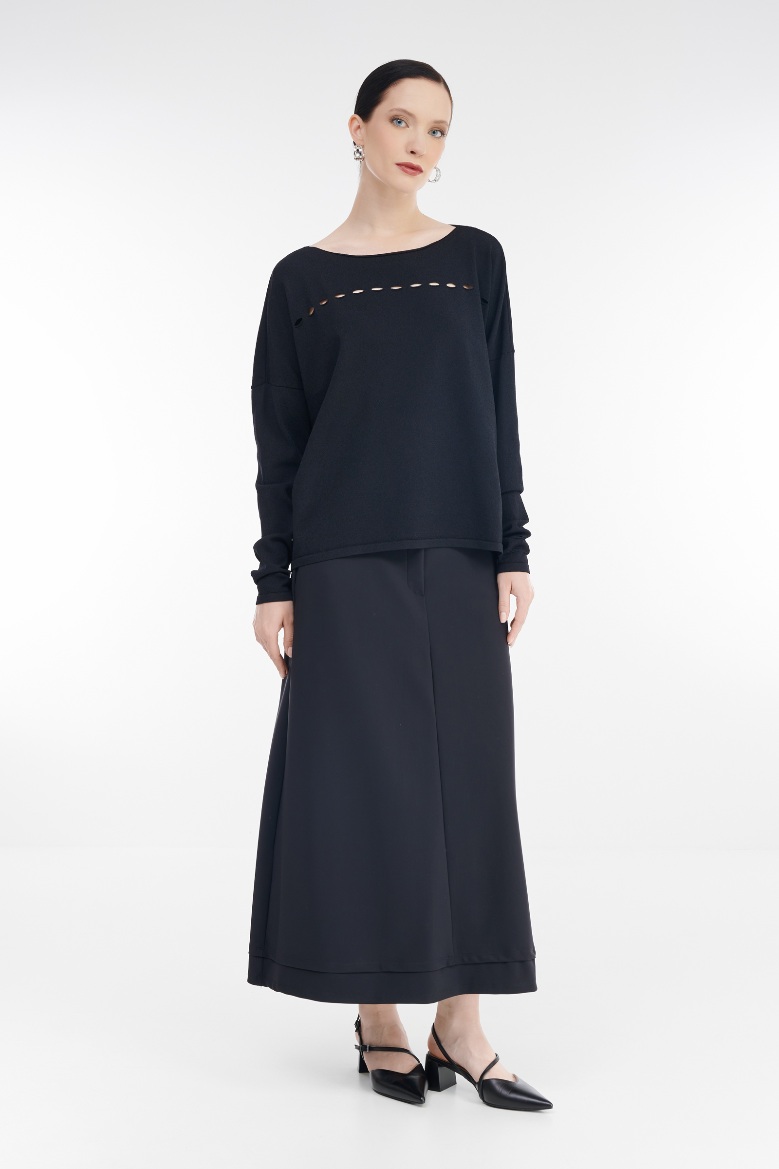 Джемпер с вырезом-лодочкой Бренд Sarah Pacini