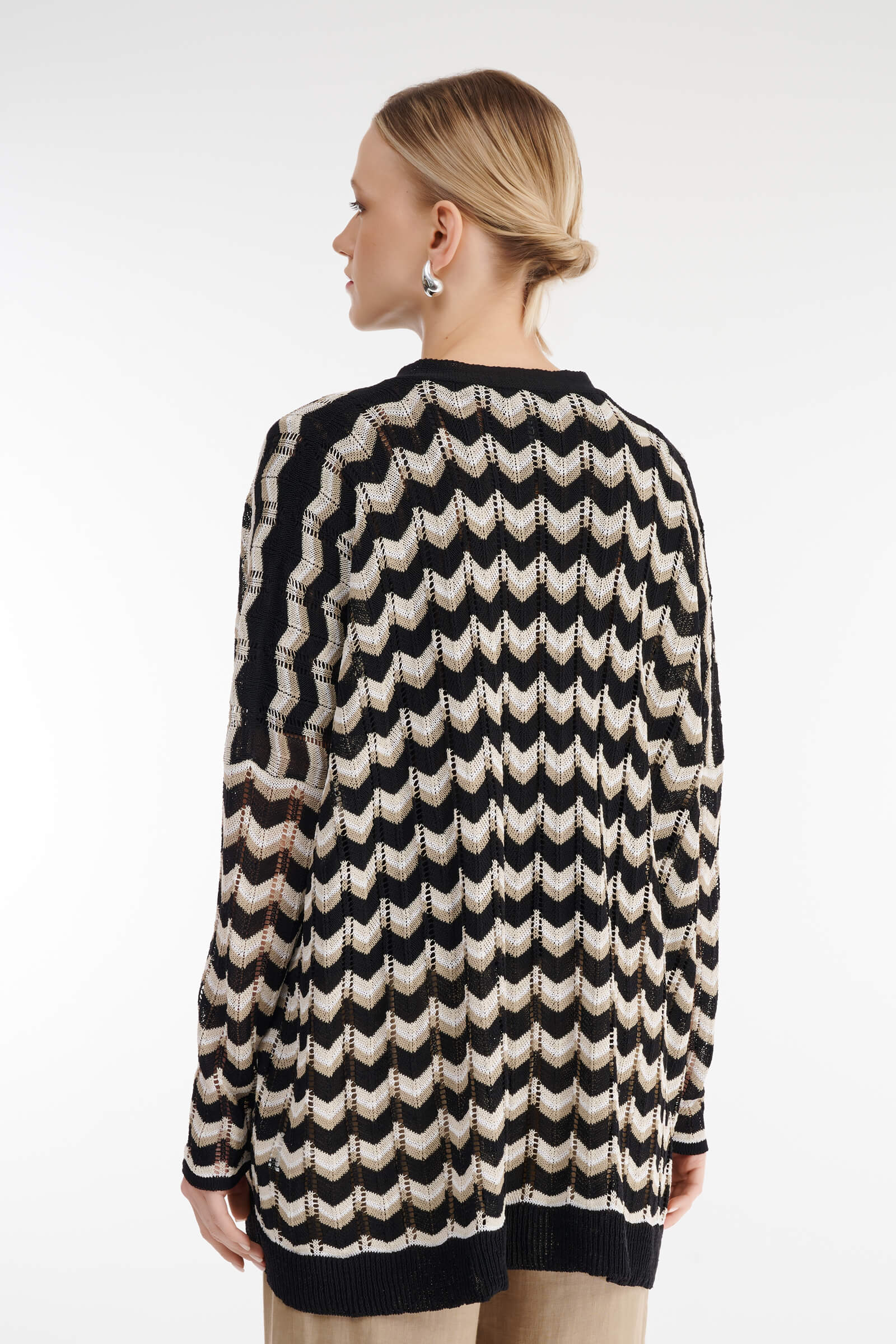 Удлиненный кардиган на пуговицах Бренд Sarah Pacini