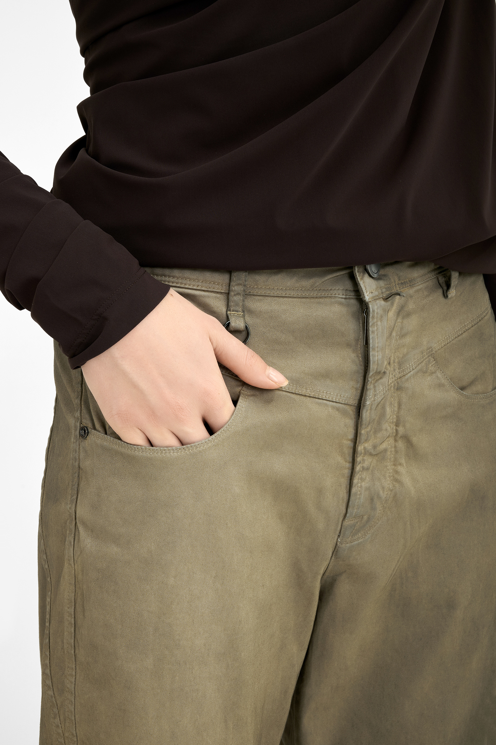 Зауженные брюки с молниями Бренд High