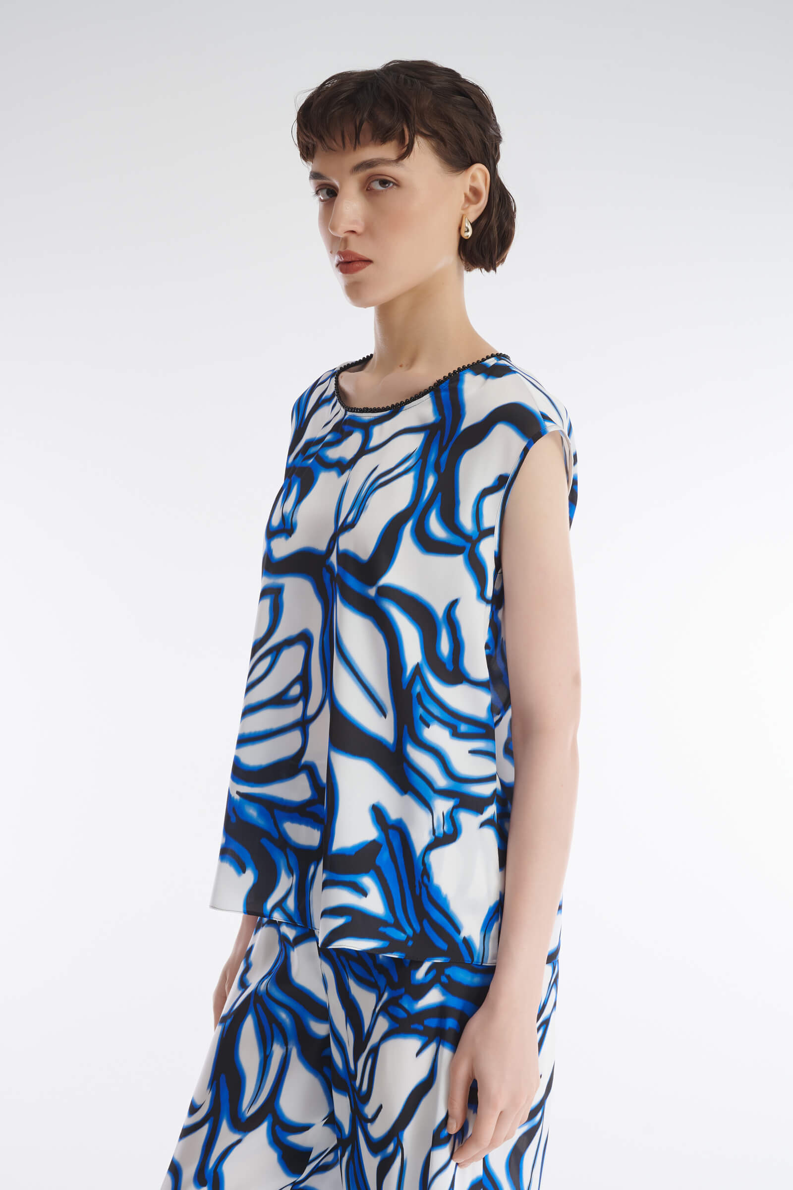 Топ с абстрактным принтом Бренд Caterina Leman