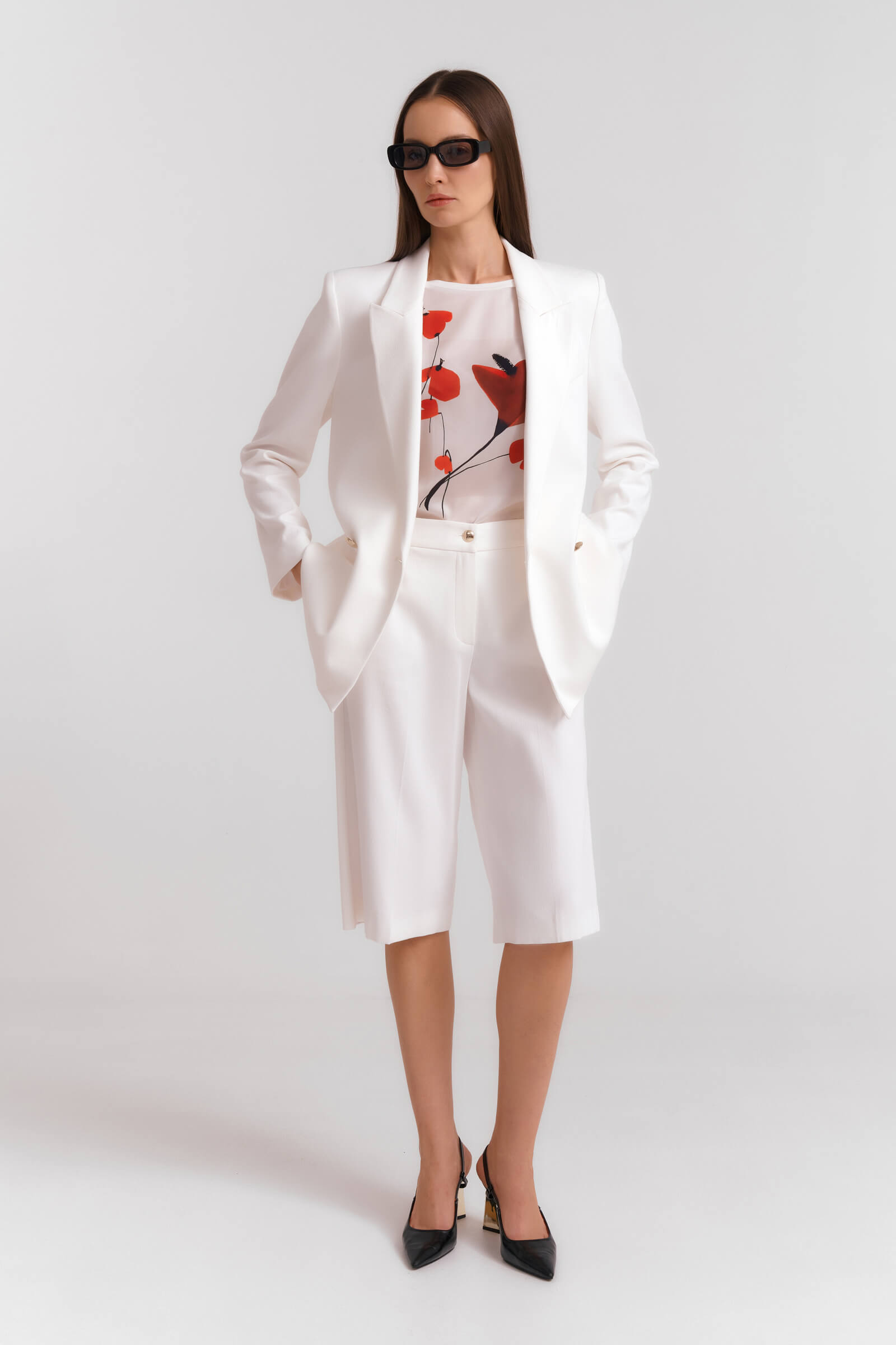 Приталенный двубортный пиджак Бренд Diana Gallesi