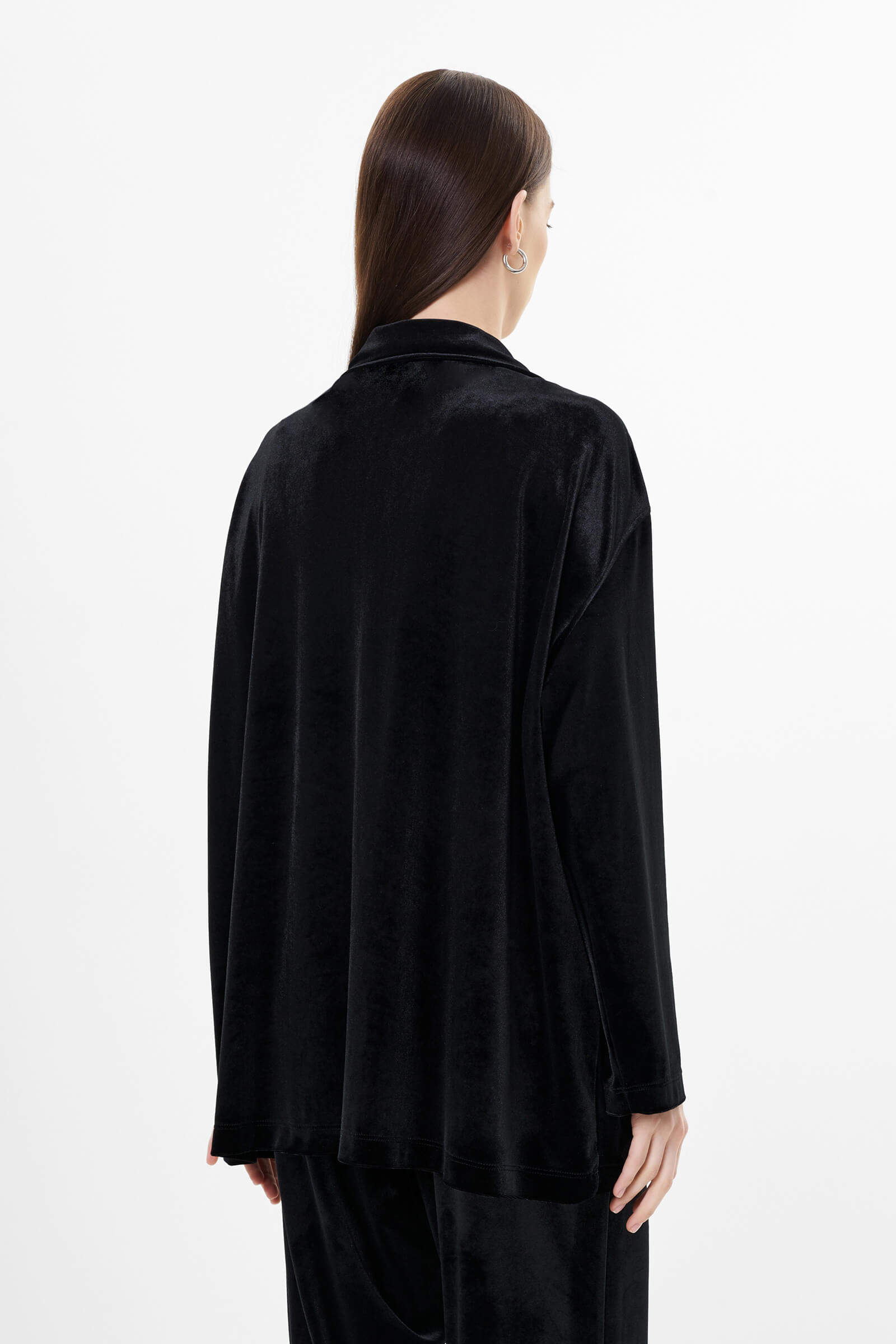 Удлиненная бархатная рубашка Бренд Luisa Viola