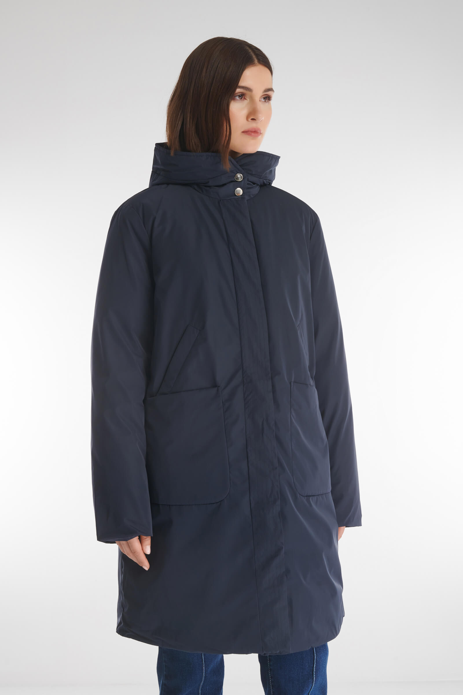 Пуховое пальто с капюшоном-трансформером Бренд Caterina Leman