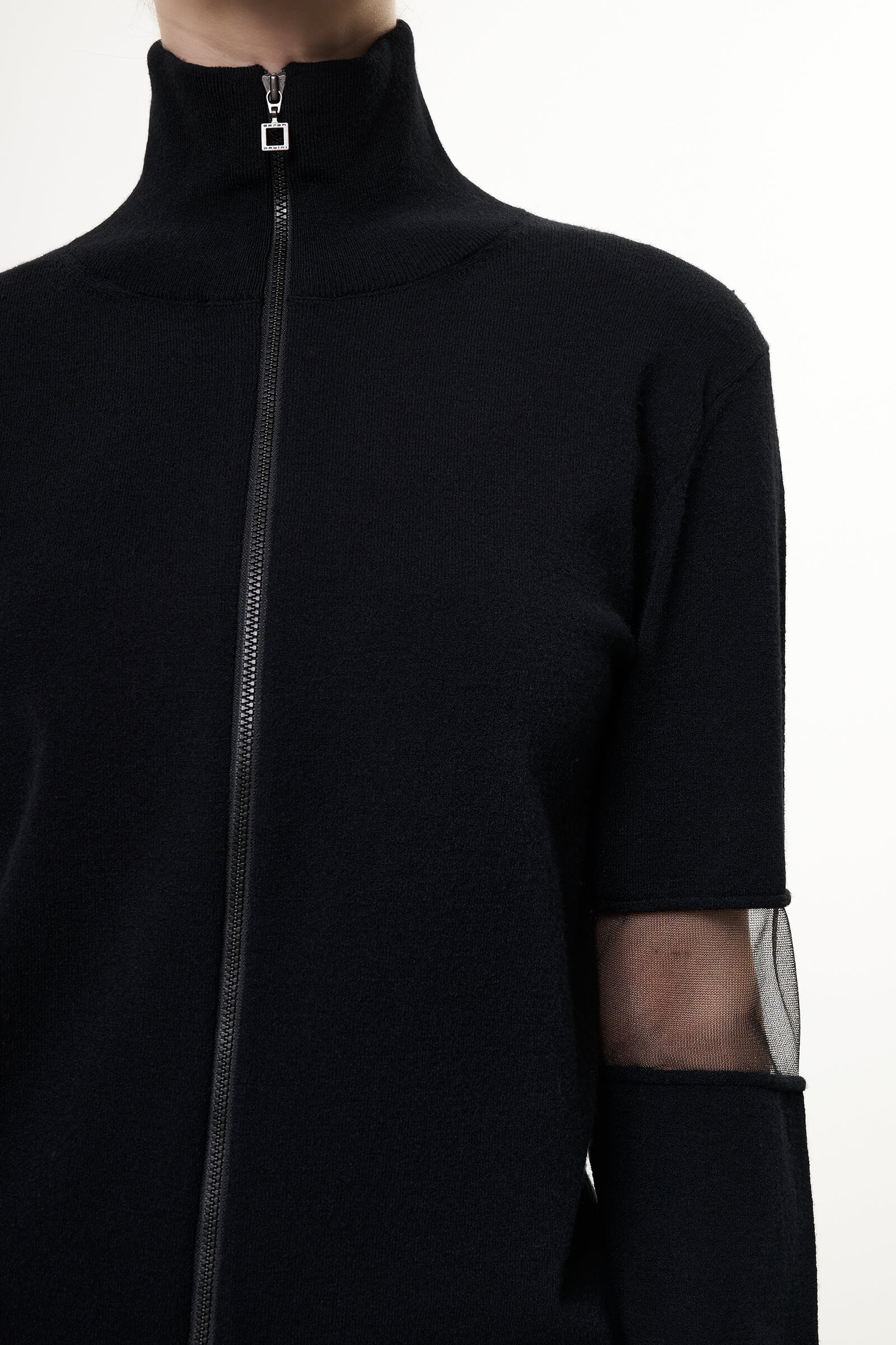 Кардиган на молнии с прозрачными вставками на рукавах Бренд Sarah Pacini