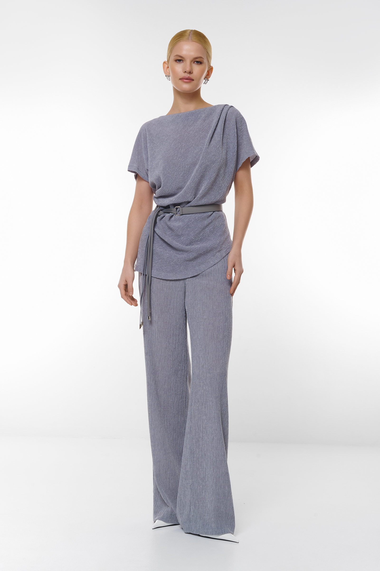 Брюки из фактурного материала Бренд Caterina Leman