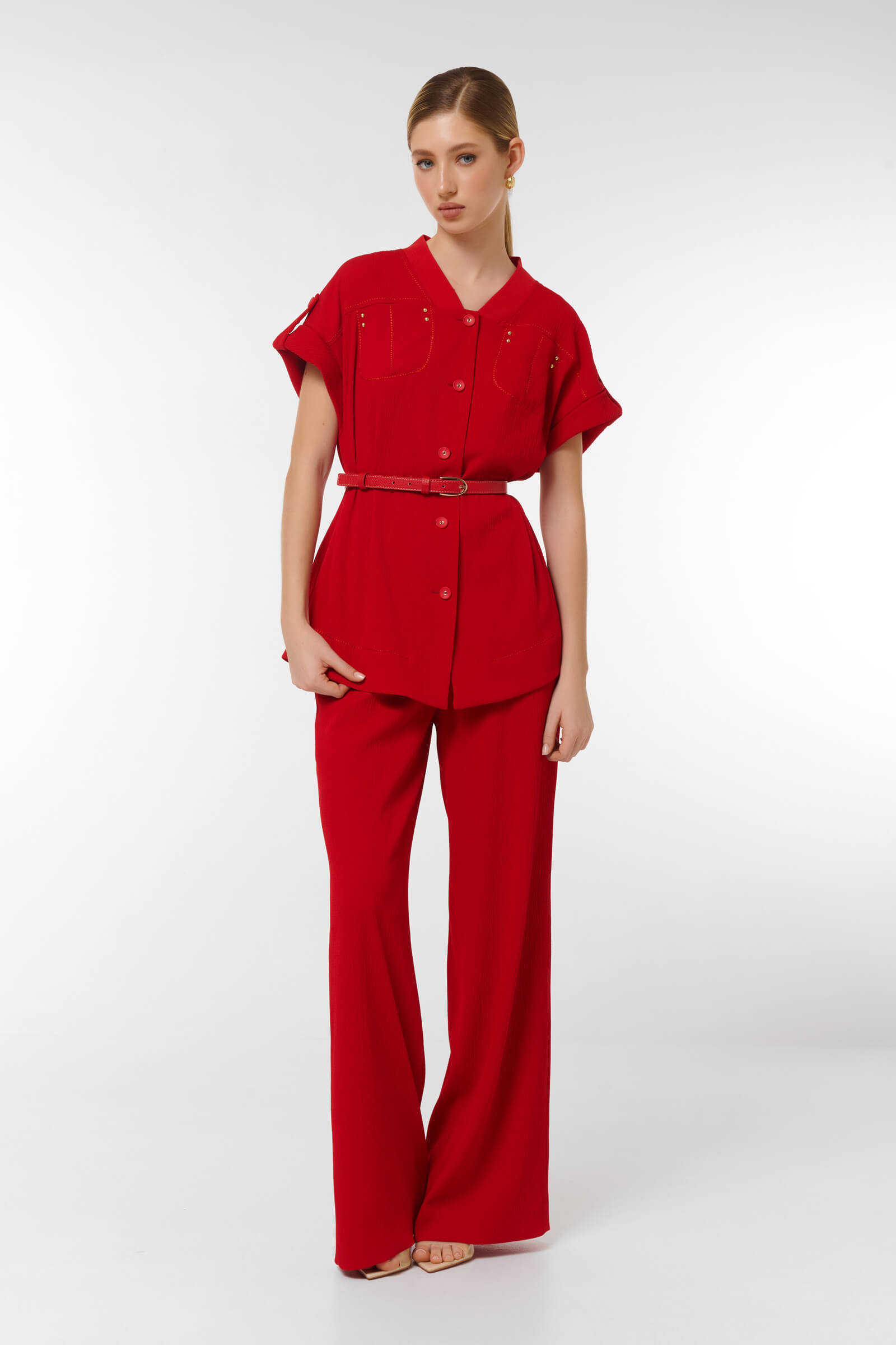 Блузка с ремнем Бренд Caterina Leman