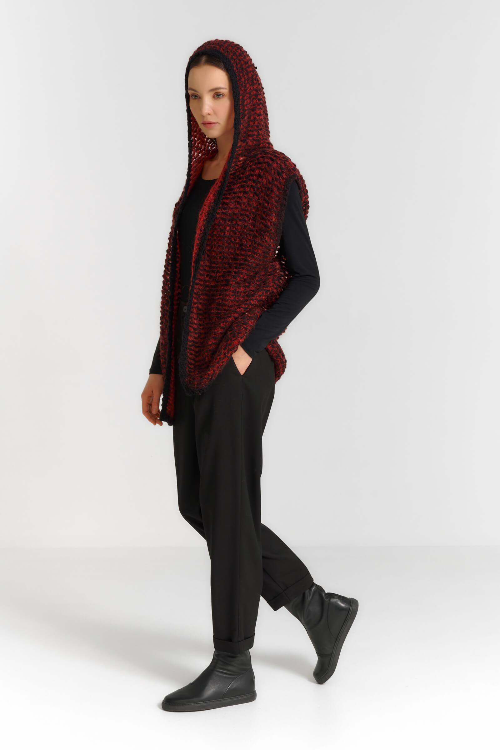 Кардиган из шерсти и мохера Бренд Sarah Pacini