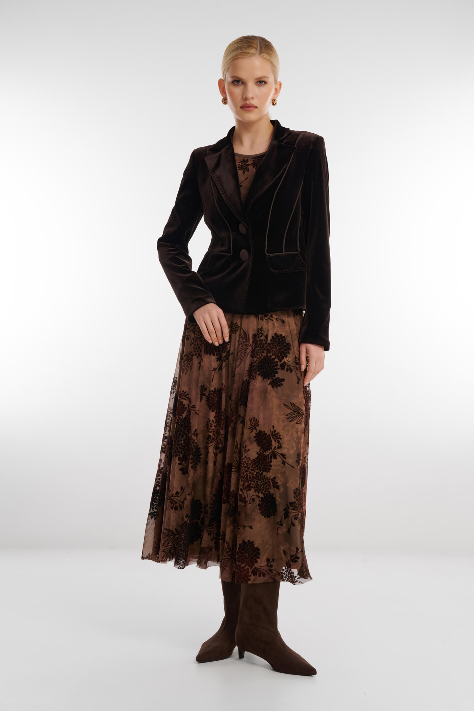 Бархатный жакет с английским воротником Бренд Caterina Leman