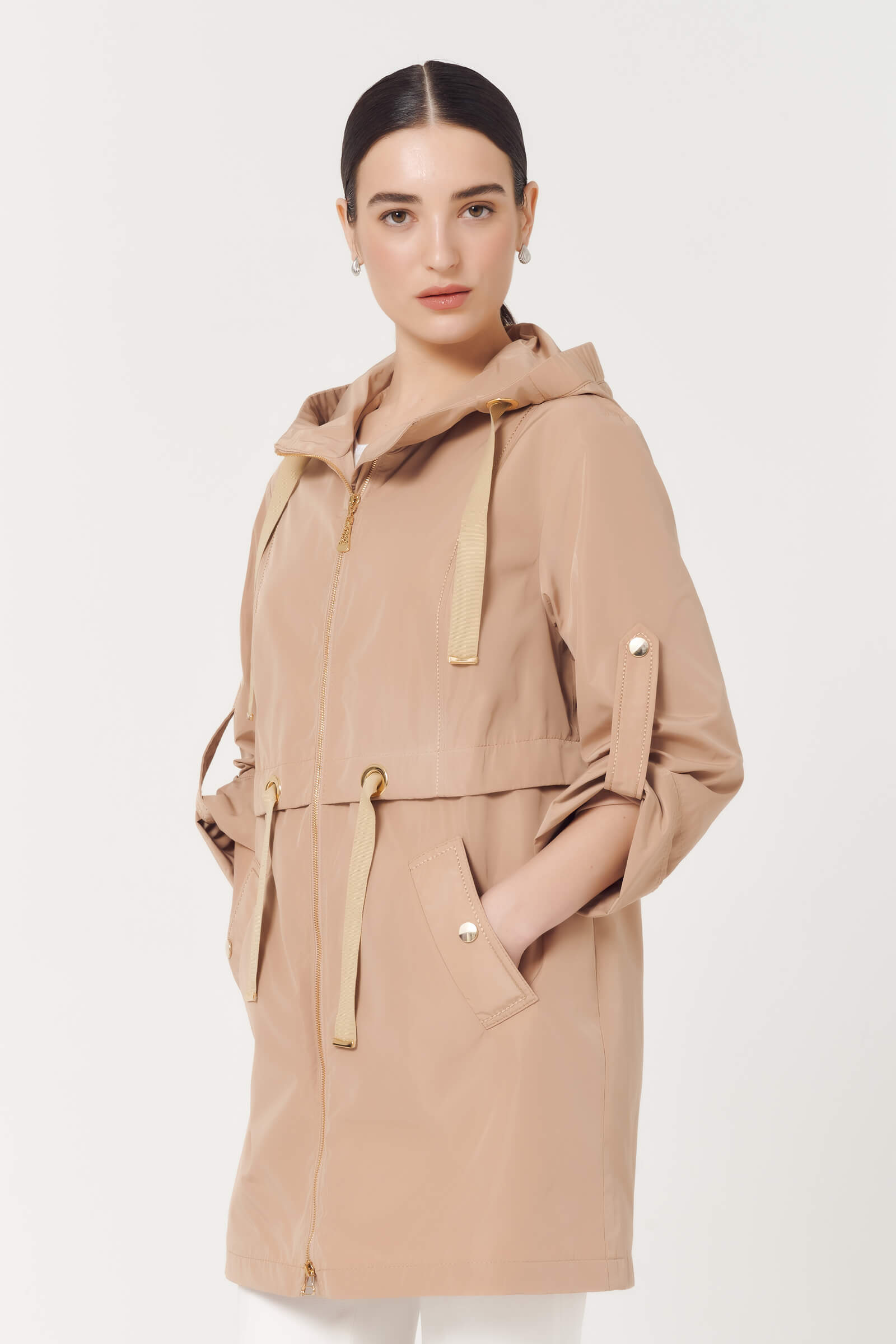 Удлиненная куртка с капюшоном Бренд Caterina Leman