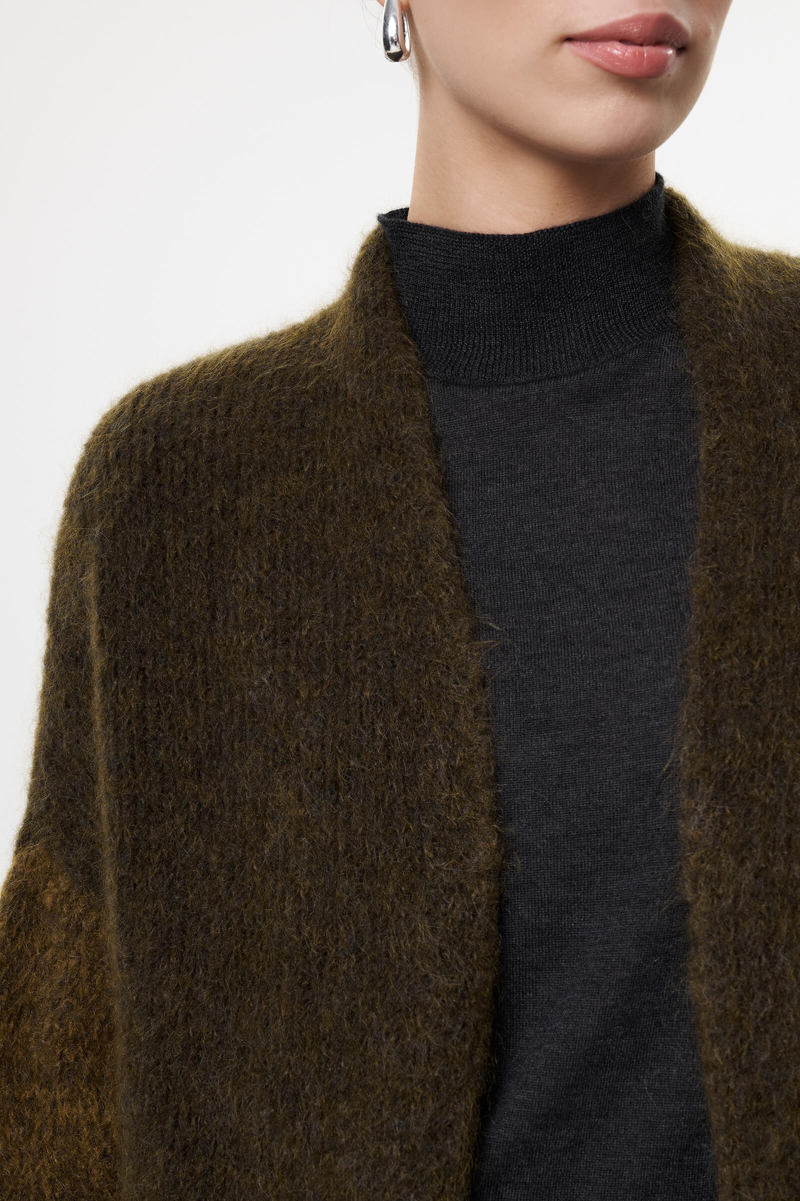 Кардиган из шерсти и мохера Бренд Sarah Pacini