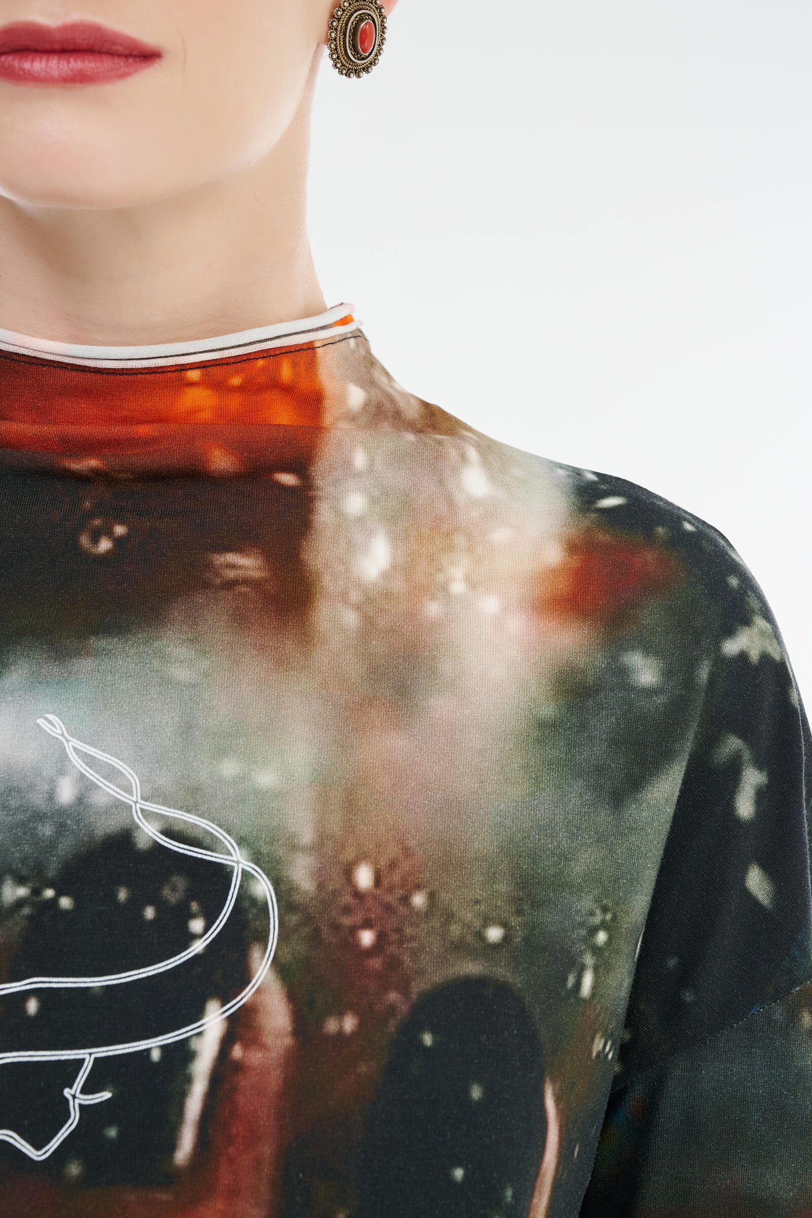 Водолазка с принтом Бренд Sarah Pacini