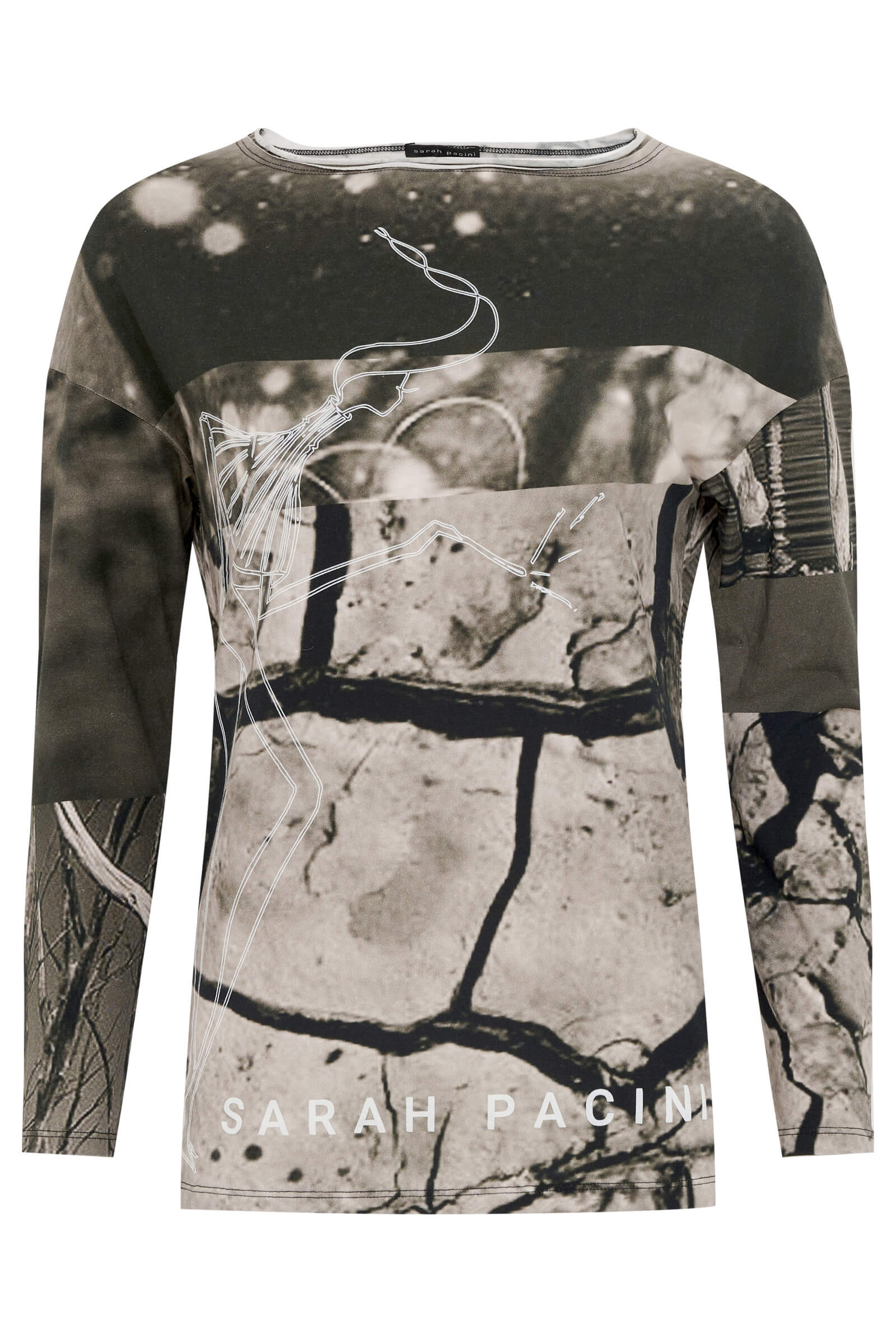 Лонгслив с вырезом-лодочкой Бренд Sarah Pacini