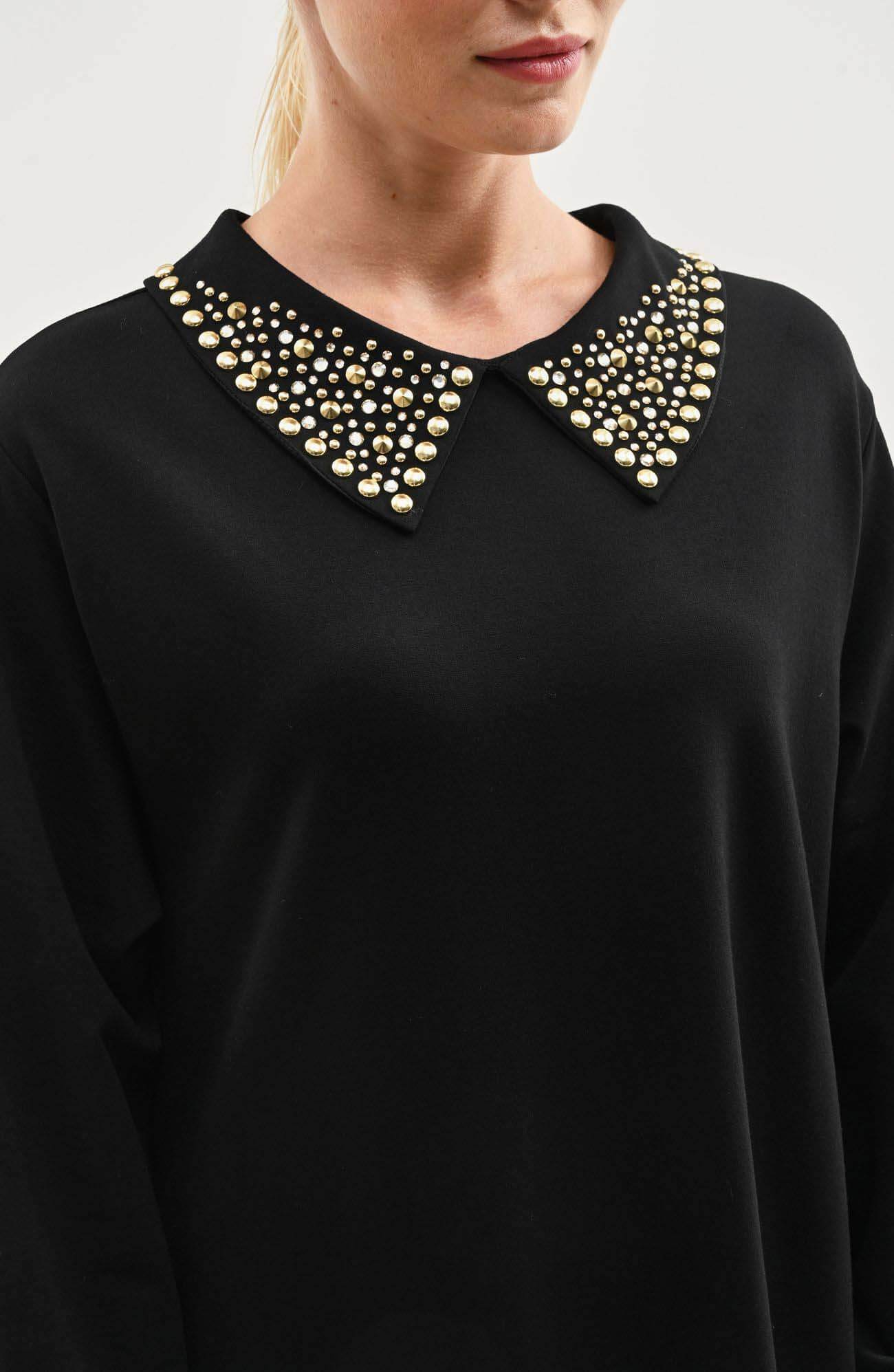 Платье с декорированным воротником Бренд Daniela Drei