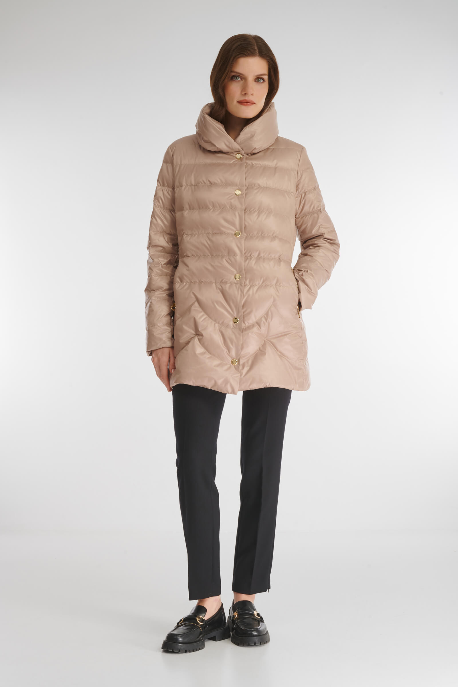 Стеганое пальто с натуральным пухом Бренд Caterina Leman