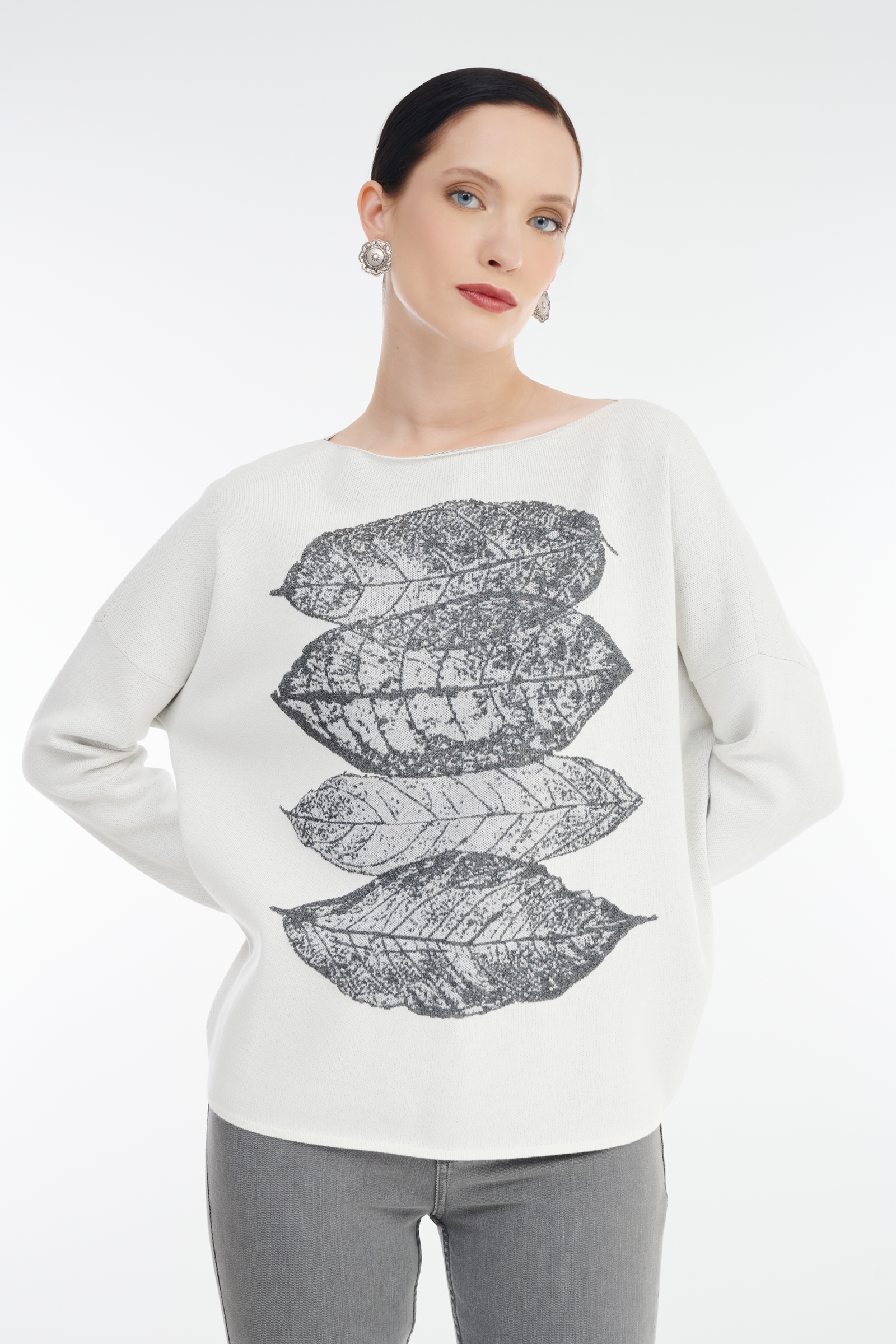 Джемпер с принтом Бренд Sarah Pacini