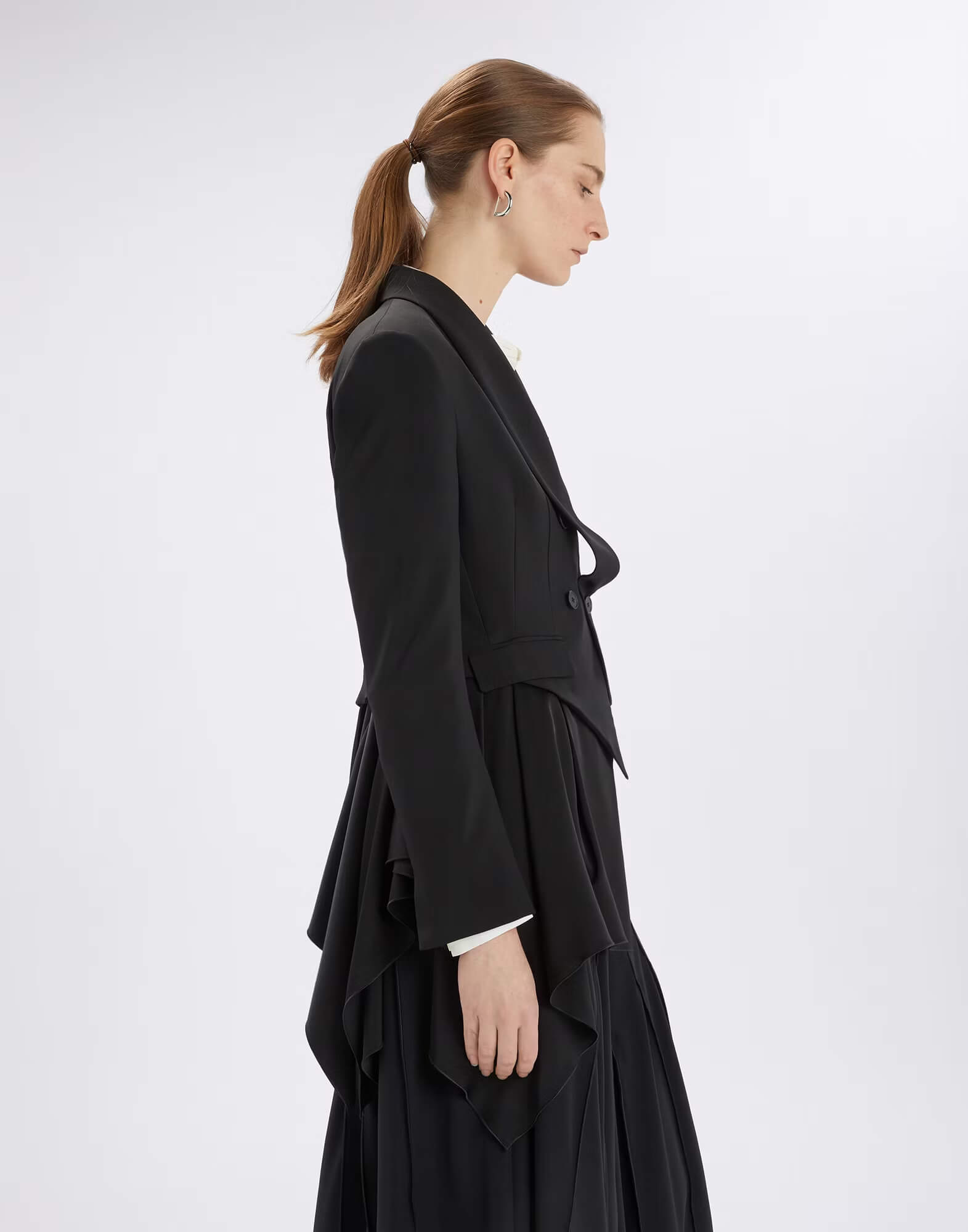 Жакет с асимметричной плиссировкой Бренд High