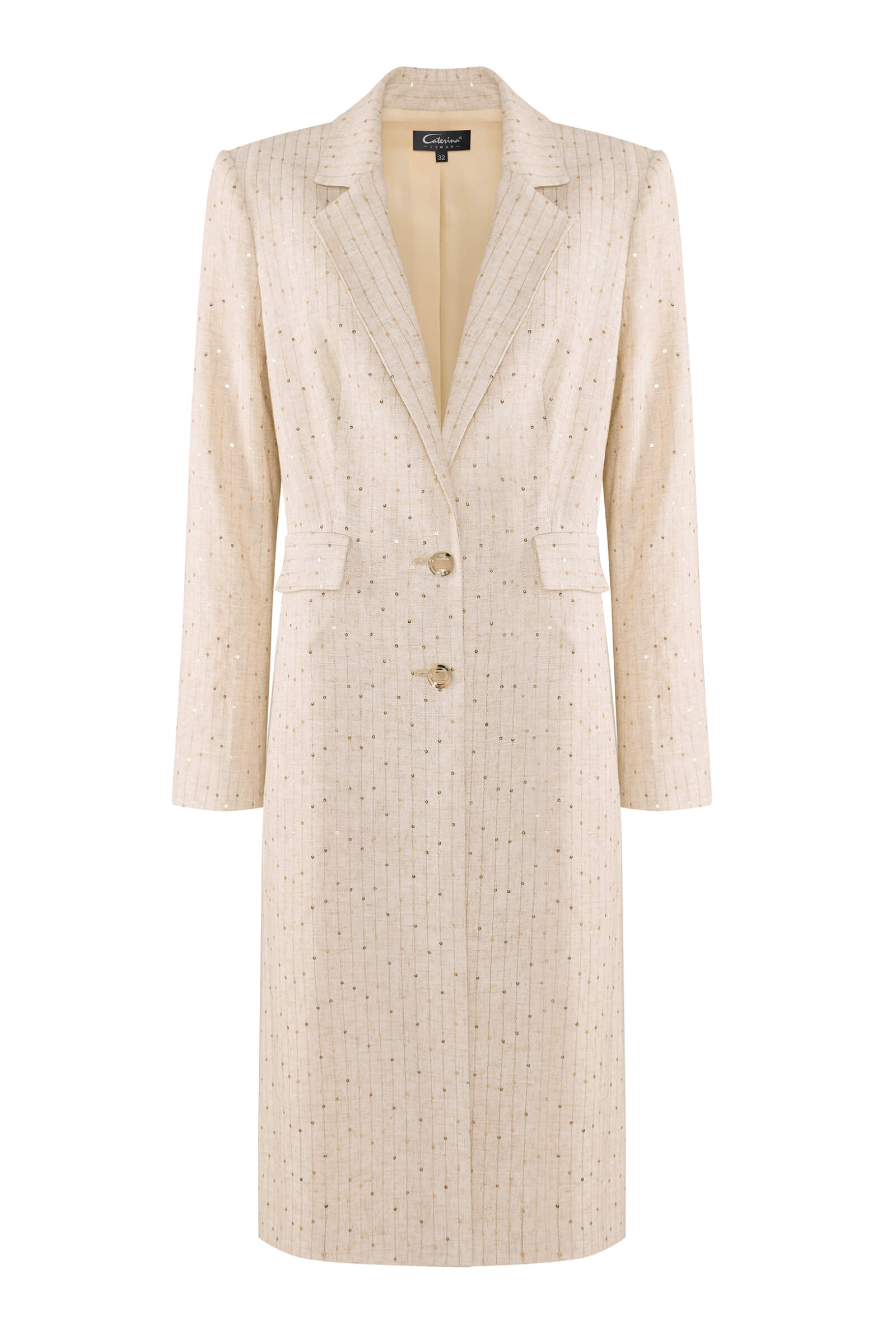 Удлиненный плащ с пайетками Бренд Caterina Leman