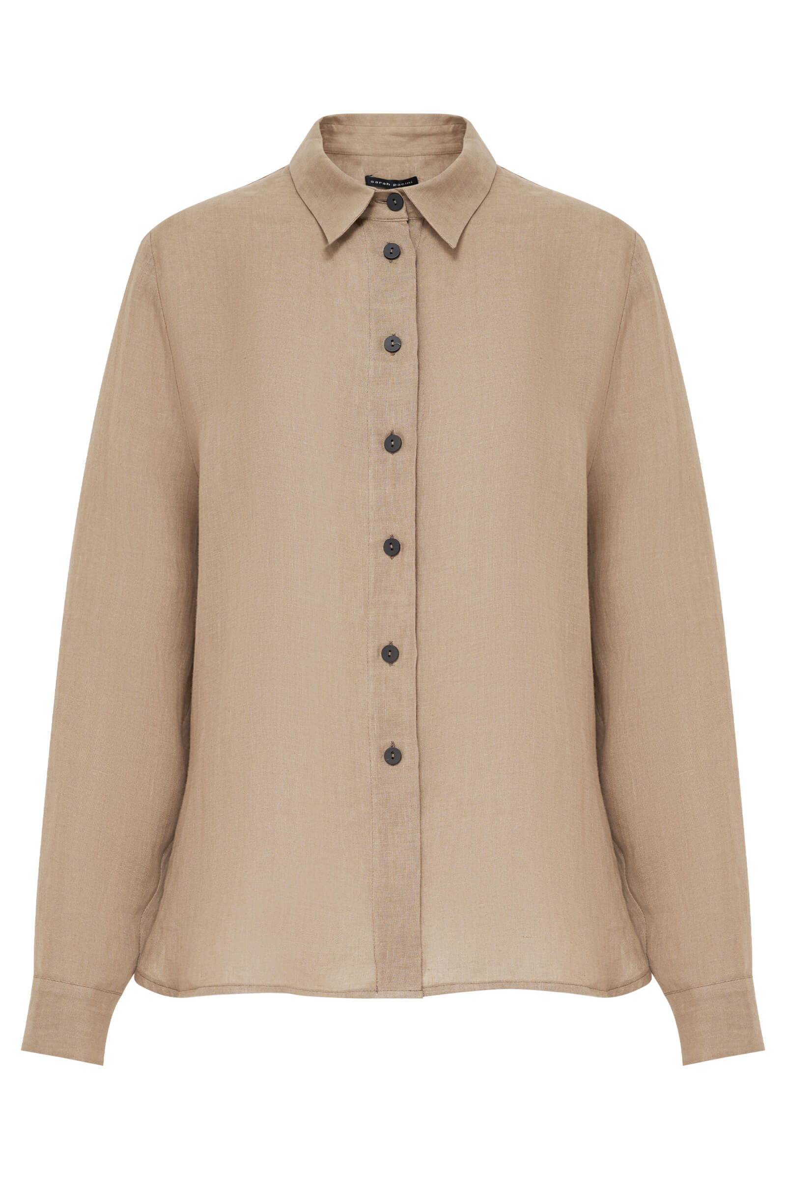 Льняная рубашка на пуговицах Бренд Sarah Pacini