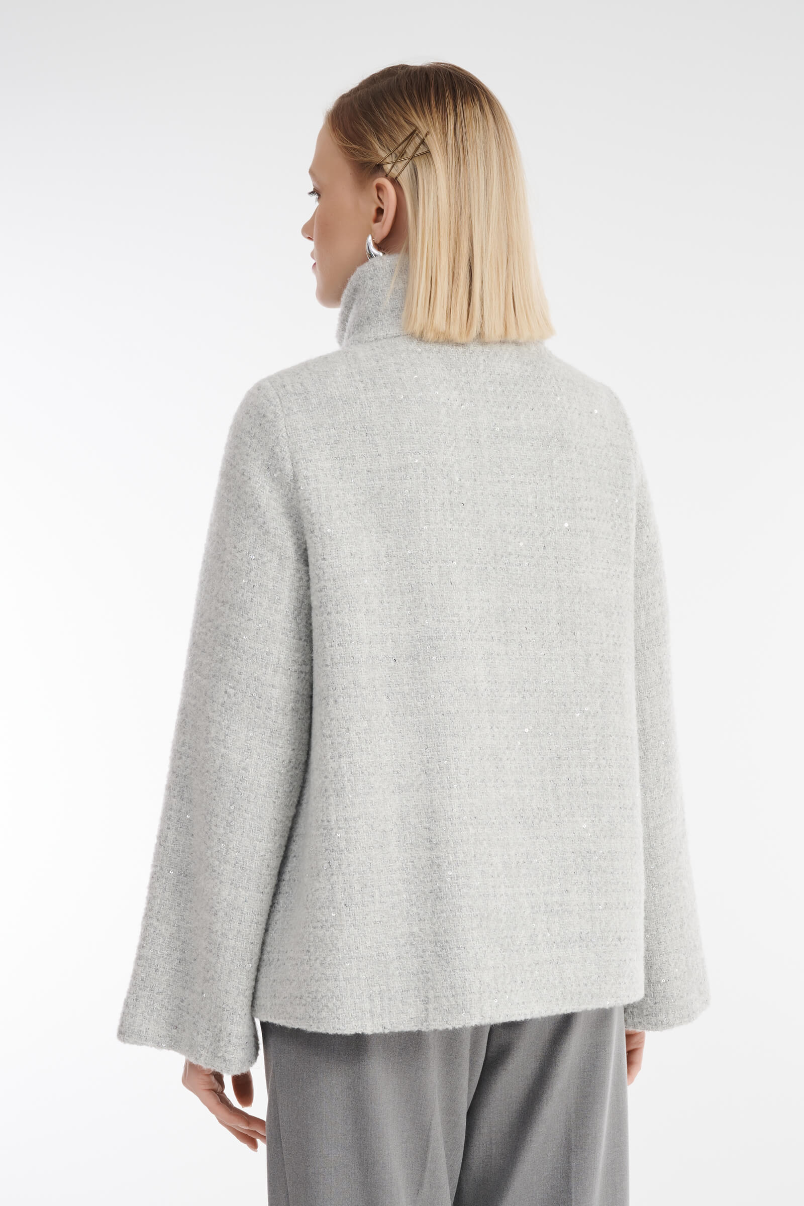 Короткое шерстяное пальто на пуговицах Бренд Diana Gallesi