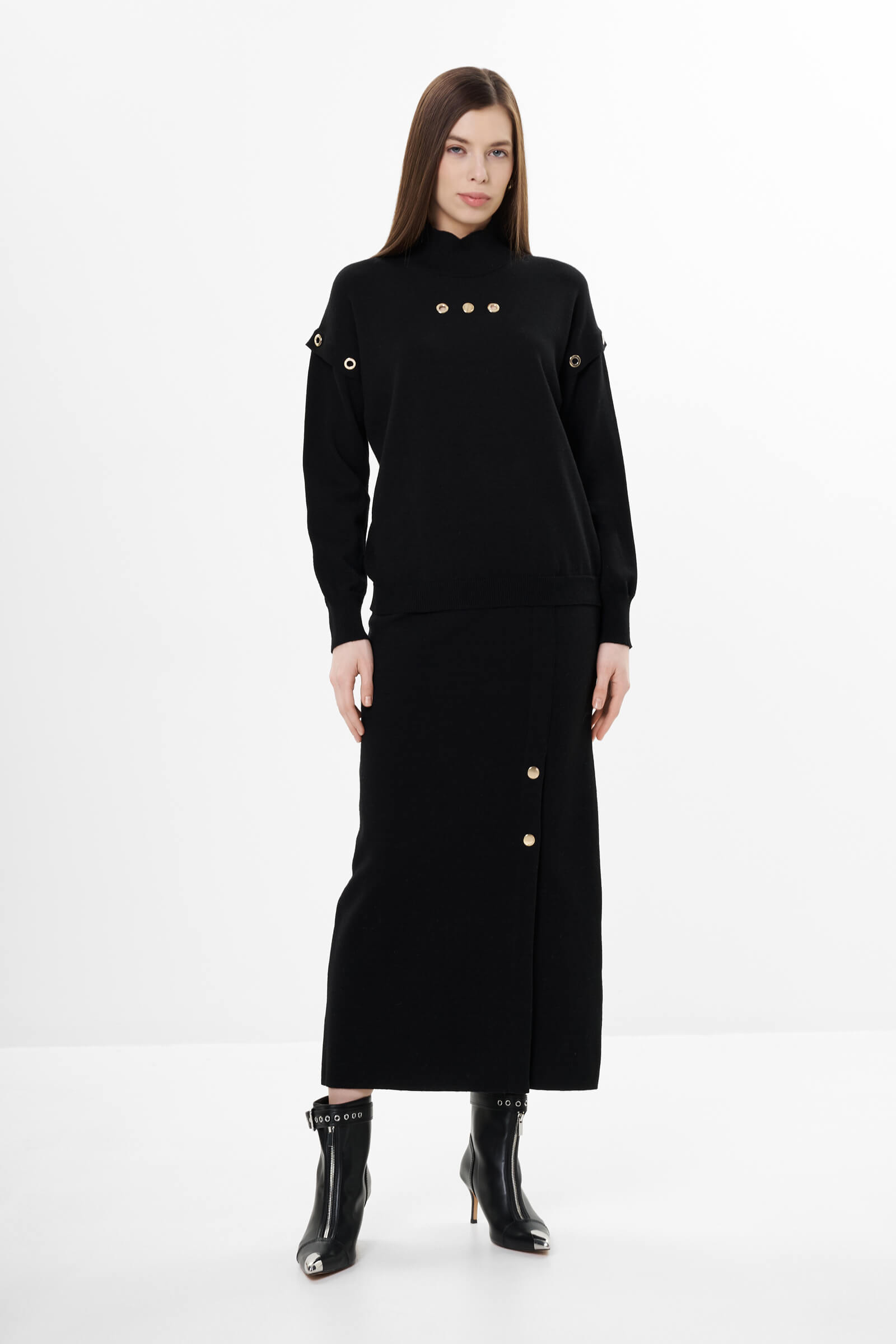 Водолазка с декоративной фурнитурой Бренд Daniela Drei