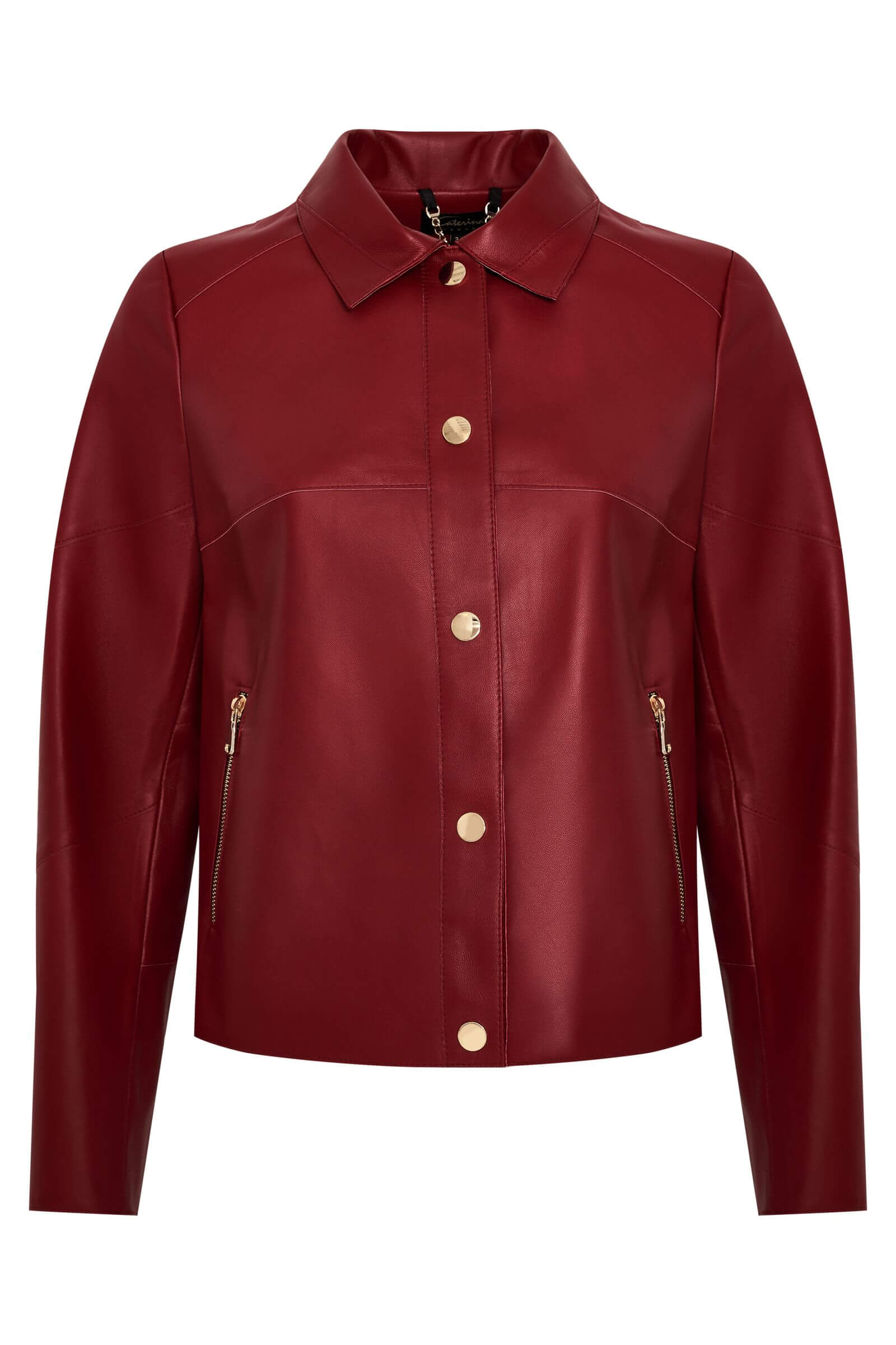 Укороченная куртка из натуральной кожи Бренд Caterina Leman