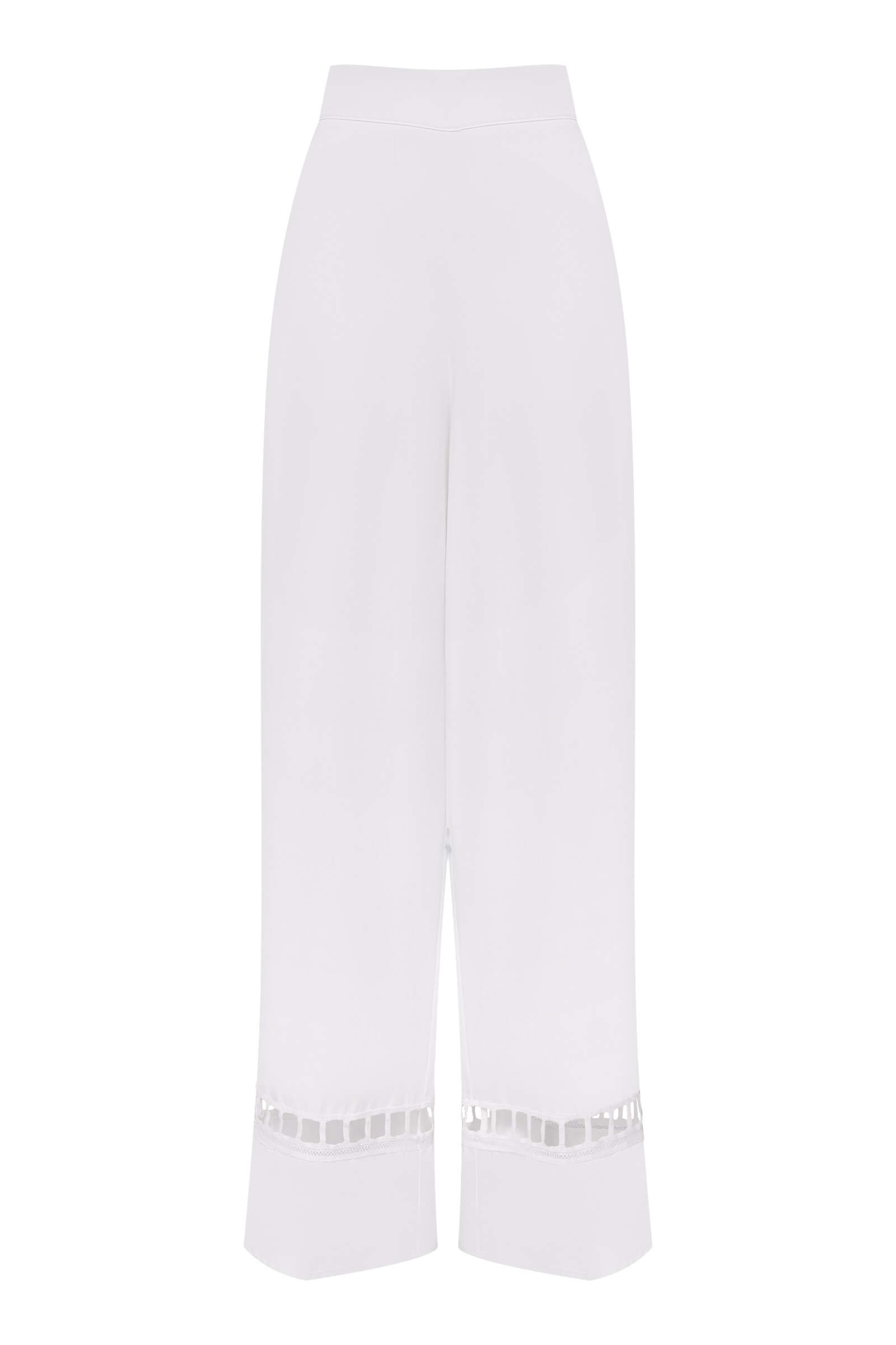 Брюки с перфорацией из льна Бренд Milva Mi