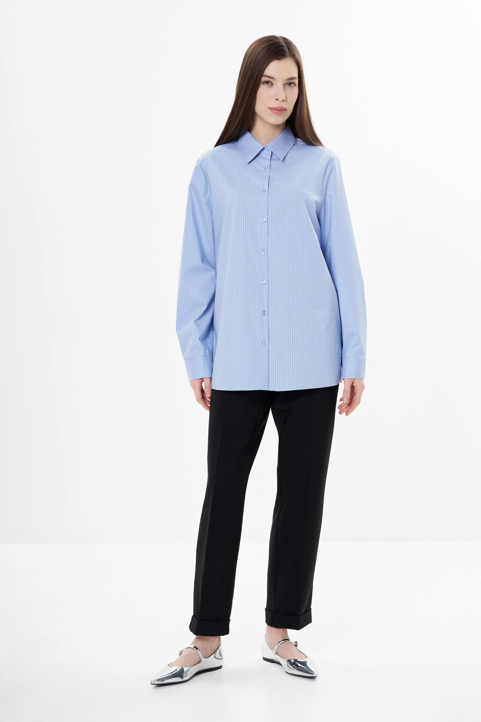 Рубашка из смесового хлопка Бренд Luisa Viola