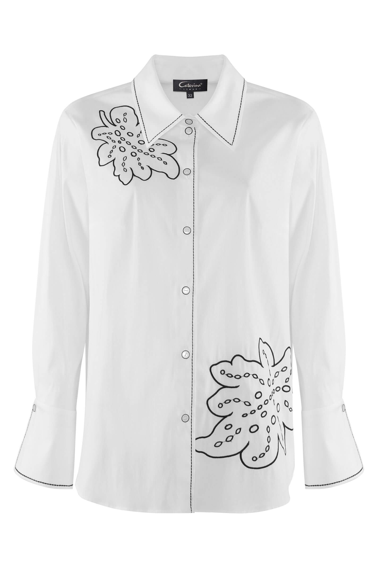 Рубашка с флористичной вышивкой Бренд Caterina Leman