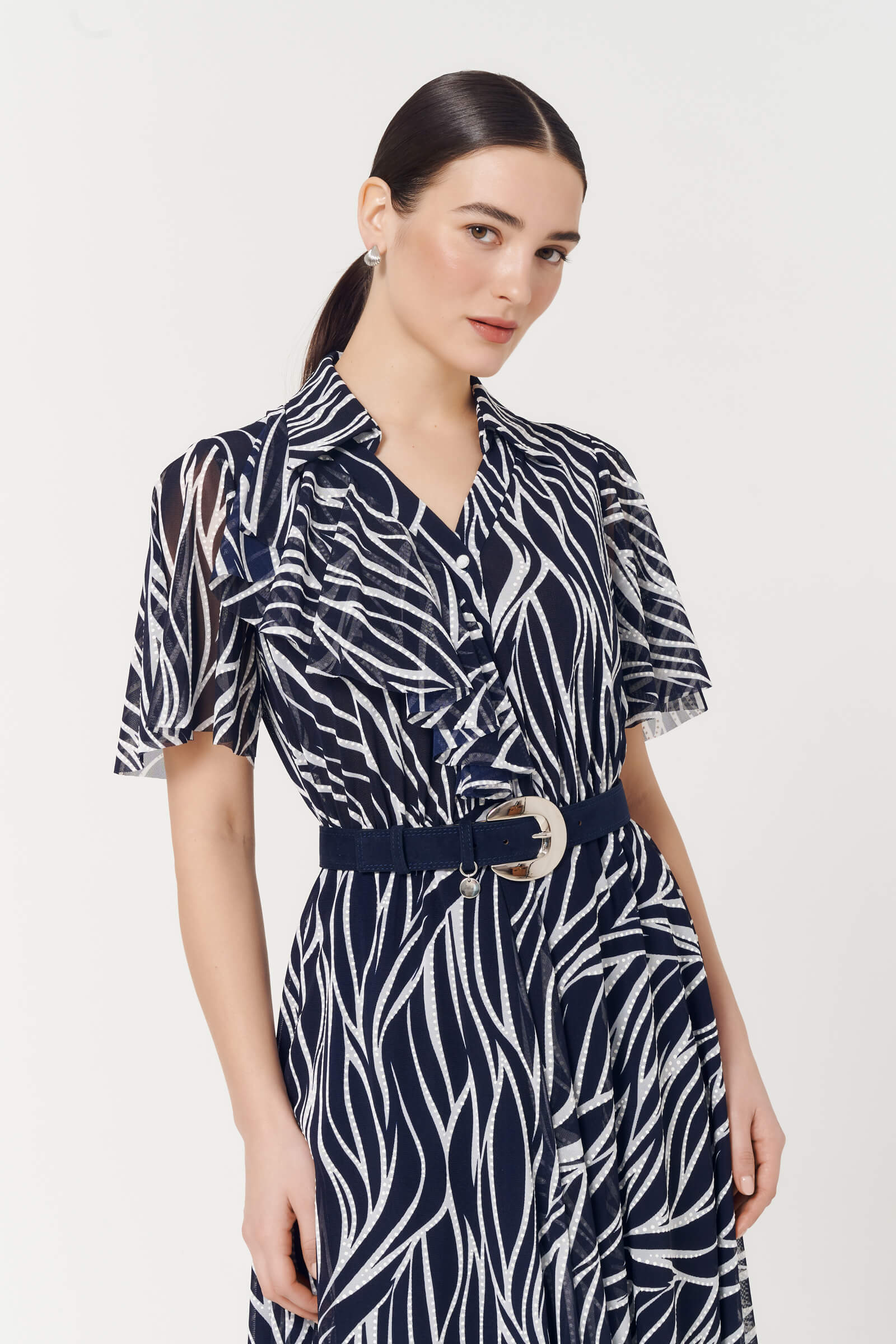 Платье из тюля с принтом Бренд Caterina Leman