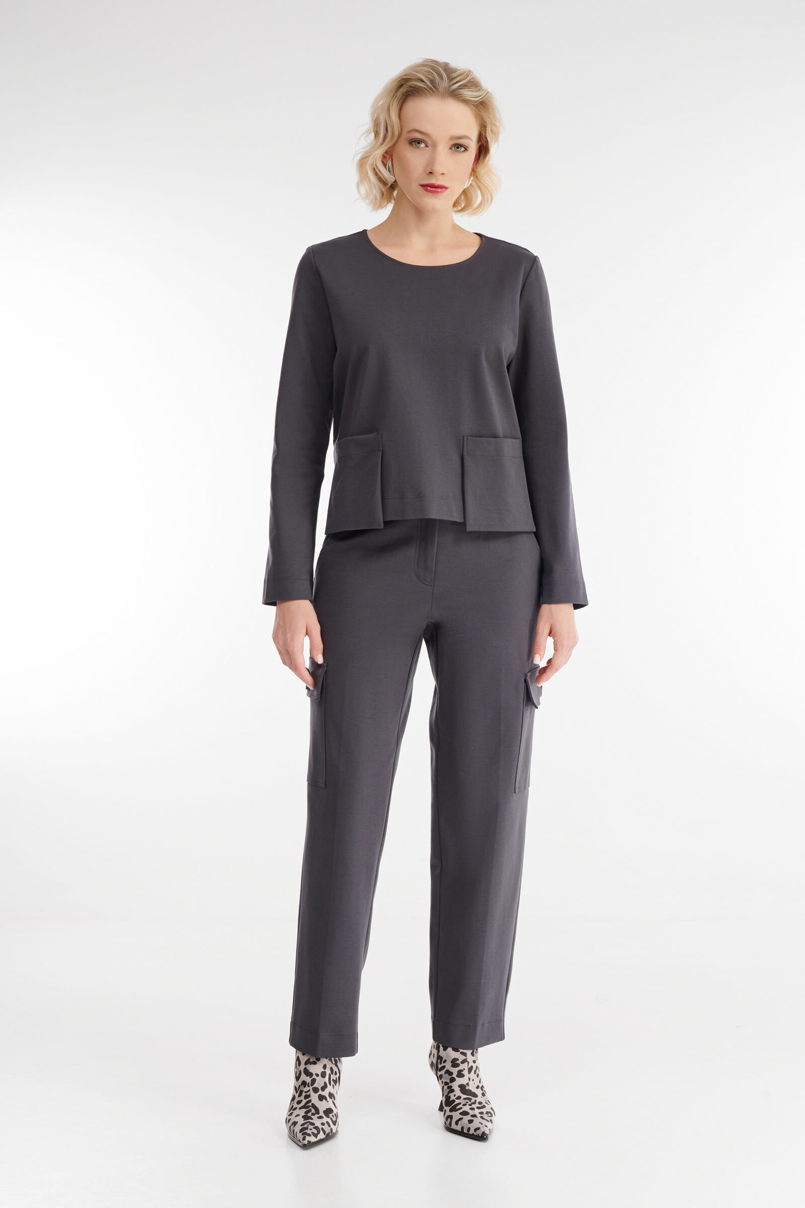 Джемпер с накладными карманами Бренд Diana Gallesi