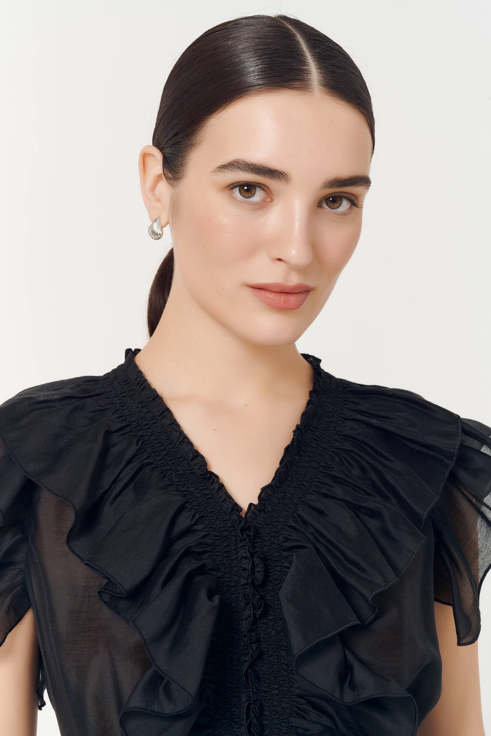 Топ с воланами и ремнем Бренд Caterina Leman