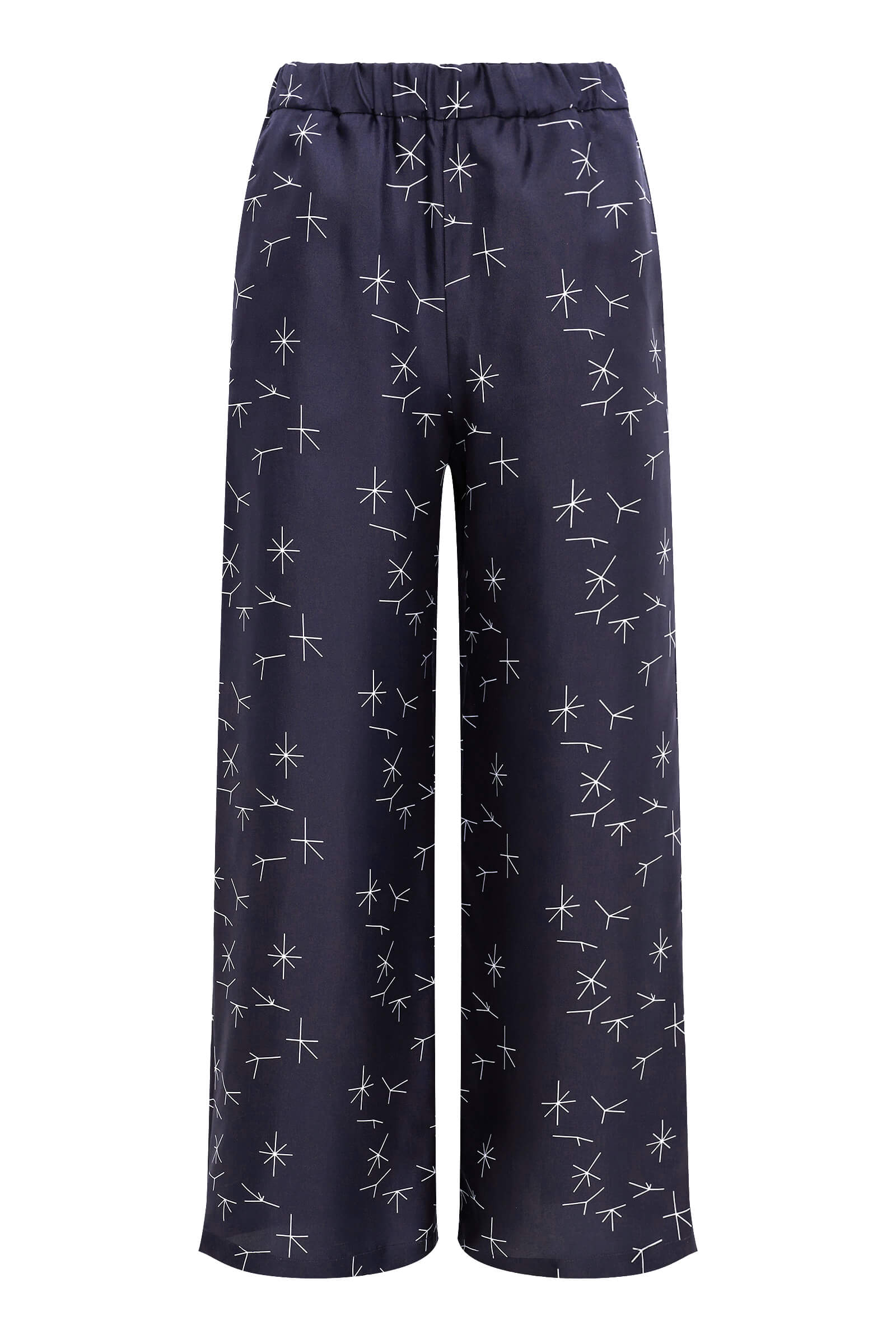 Широкие шелковые брюки на резинке Бренд MM