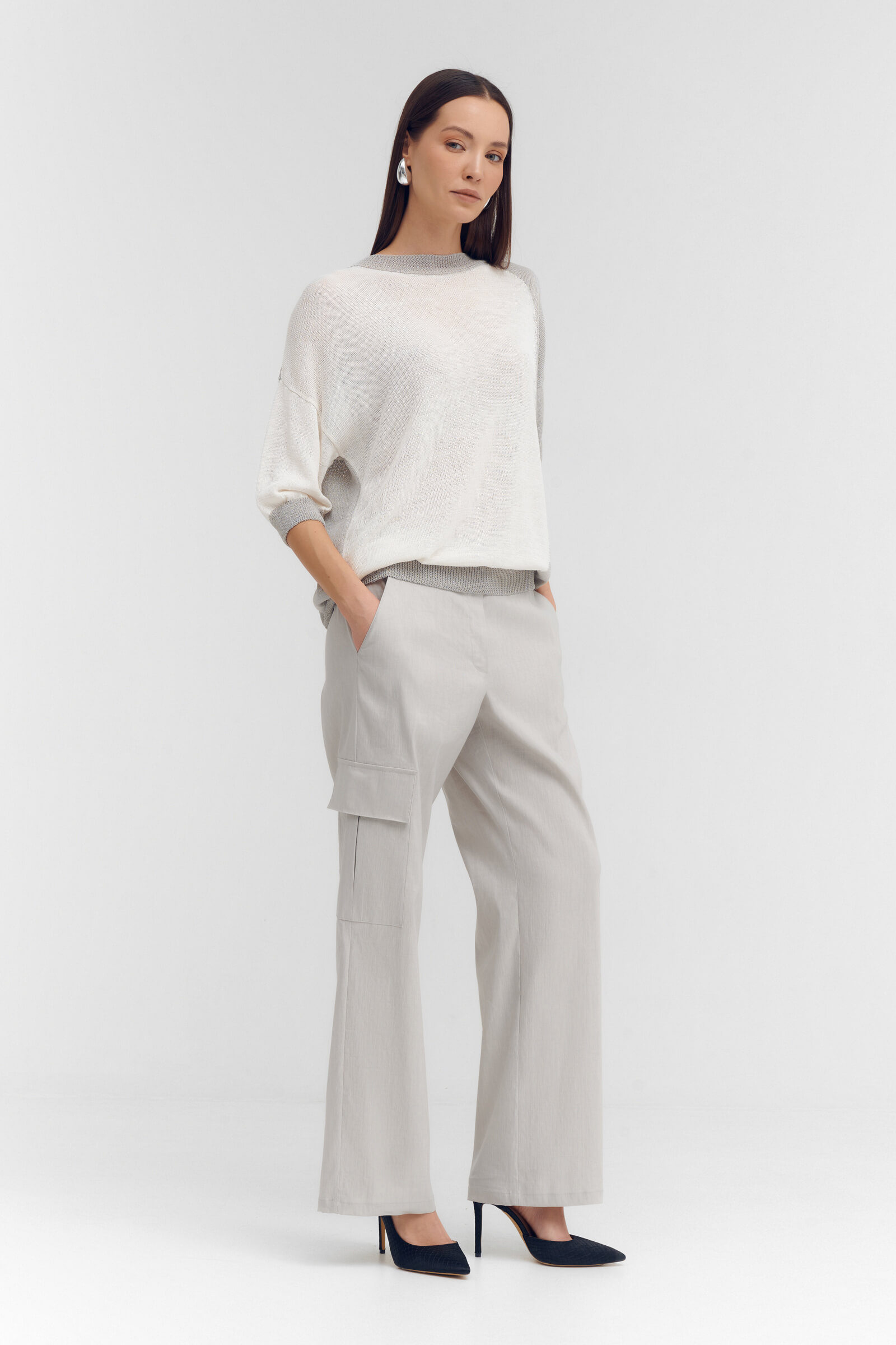 Джемпер с комбинированной расцветкой Бренд Sarah Pacini