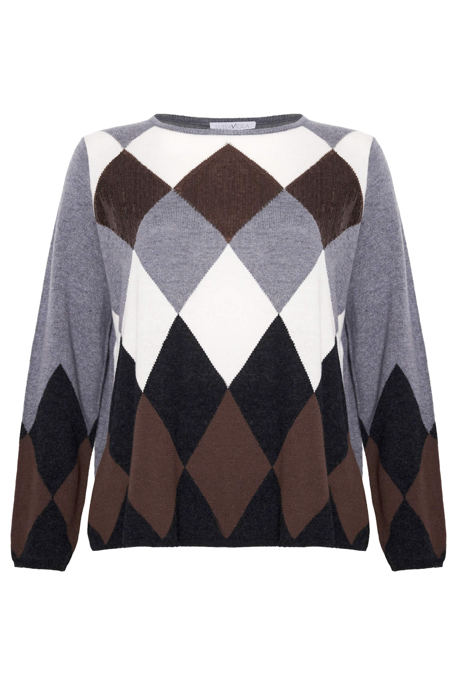 Джемпер с принтом и пайетками Бренд Luisa Viola