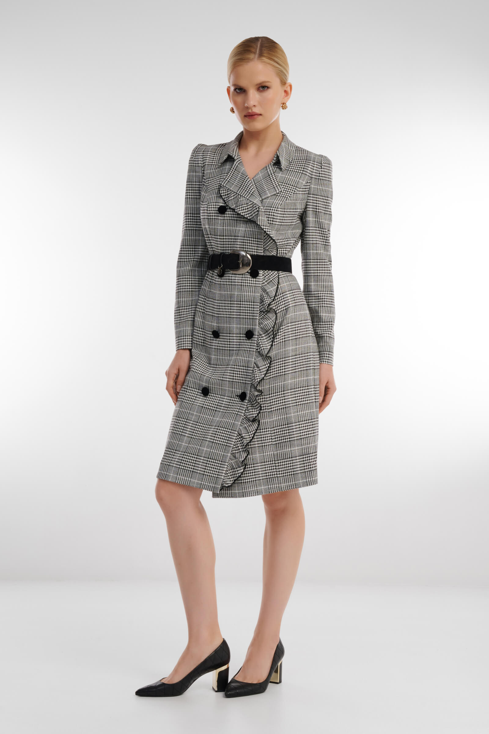 Платье с рюшем Бренд Caterina Leman