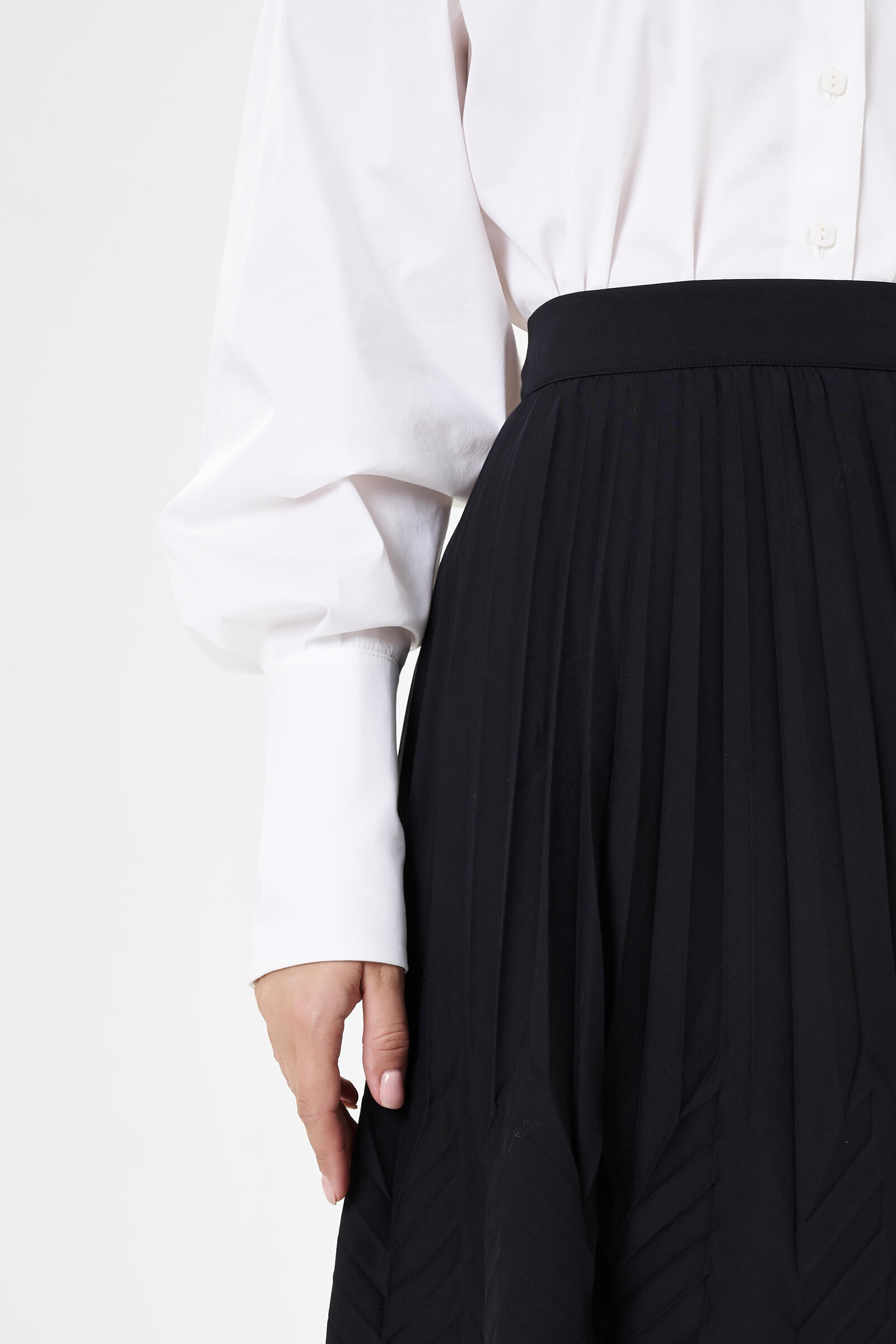 Плиссированная юбка из хлопка и вискозы Бренд Milva Mi