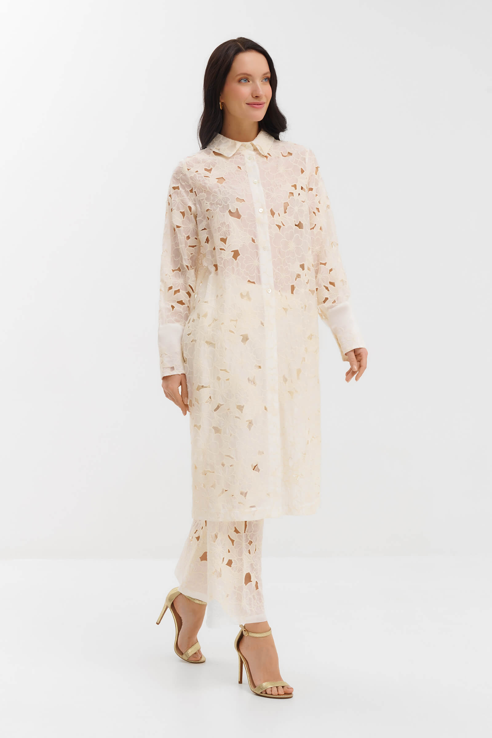 Платье с цветочным узором и вышивкой Бренд Milva Mi