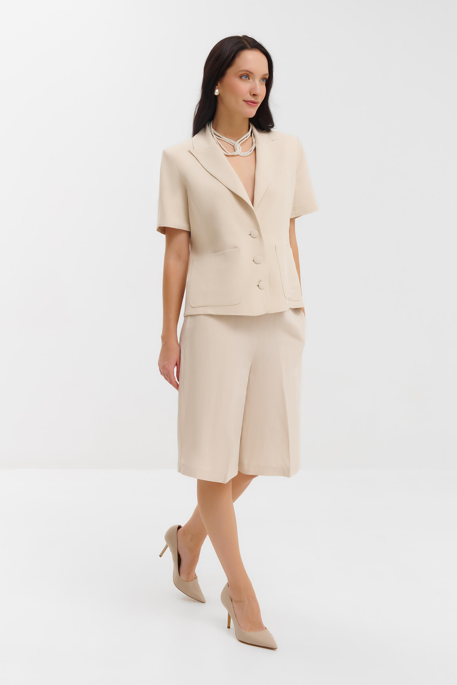 Широкие шорты из льна Бренд Milva Mi