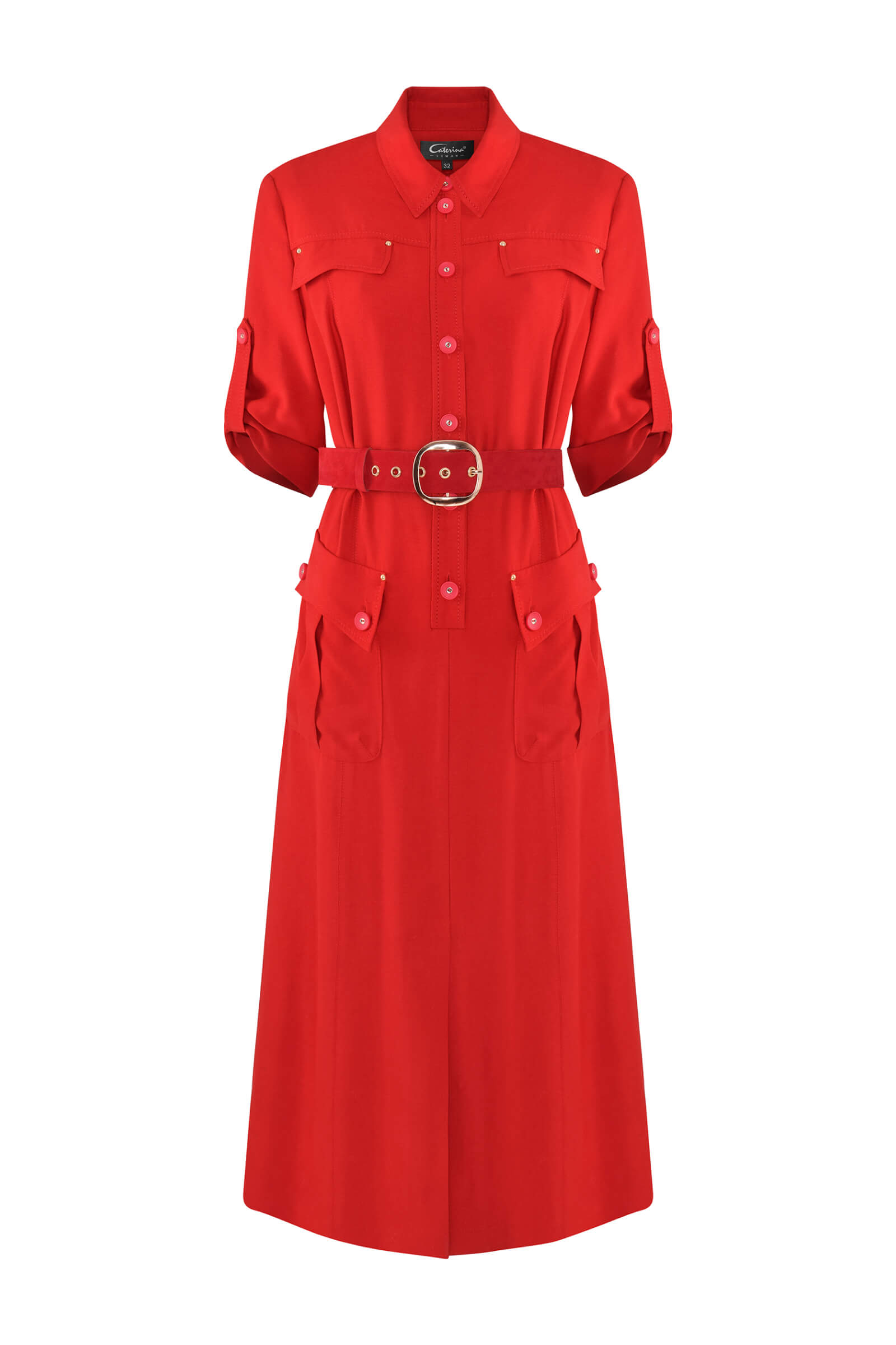 Платье миди с карманами Бренд Caterina Leman