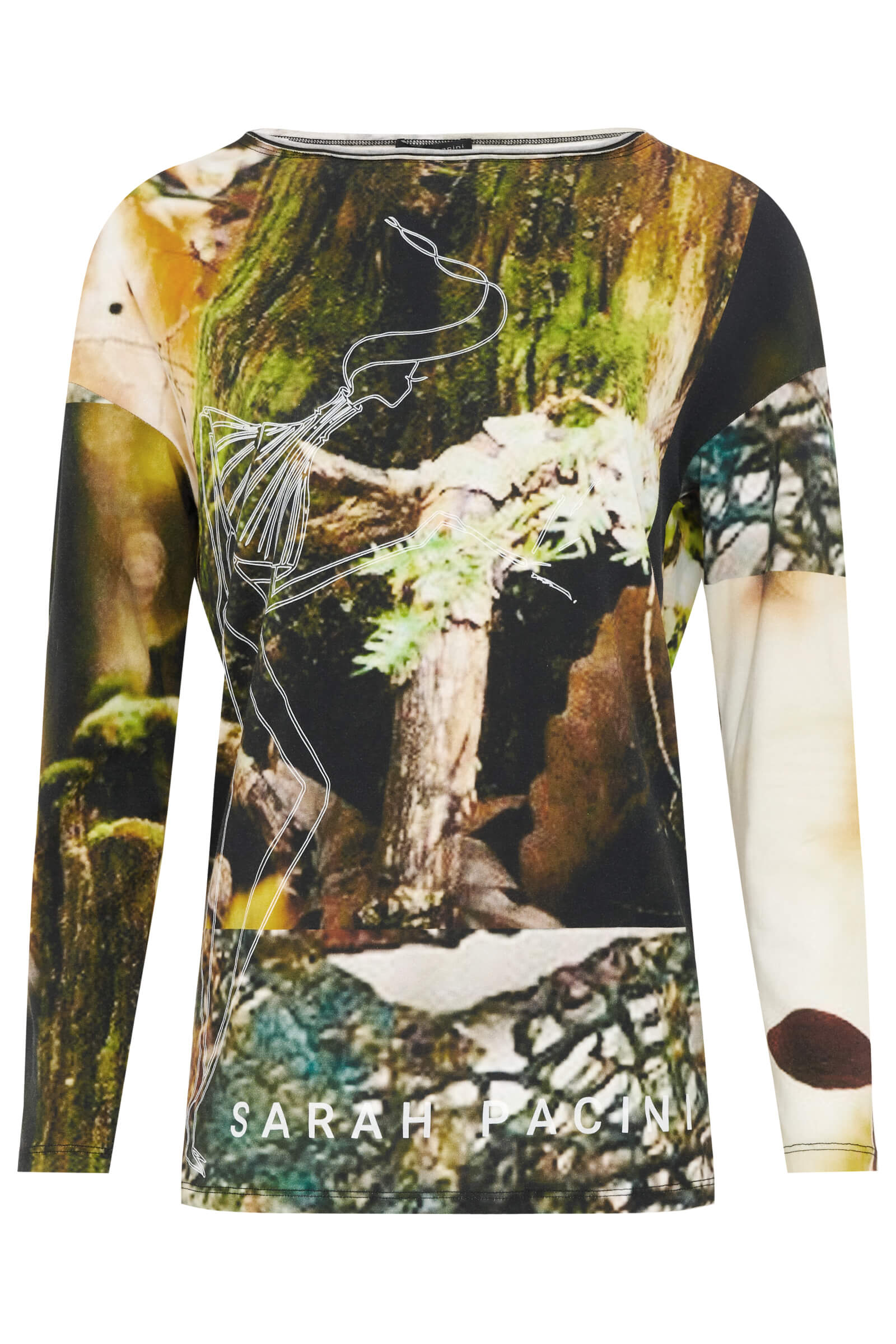 Лонгслив с вырезом-лодочкой Бренд Sarah Pacini