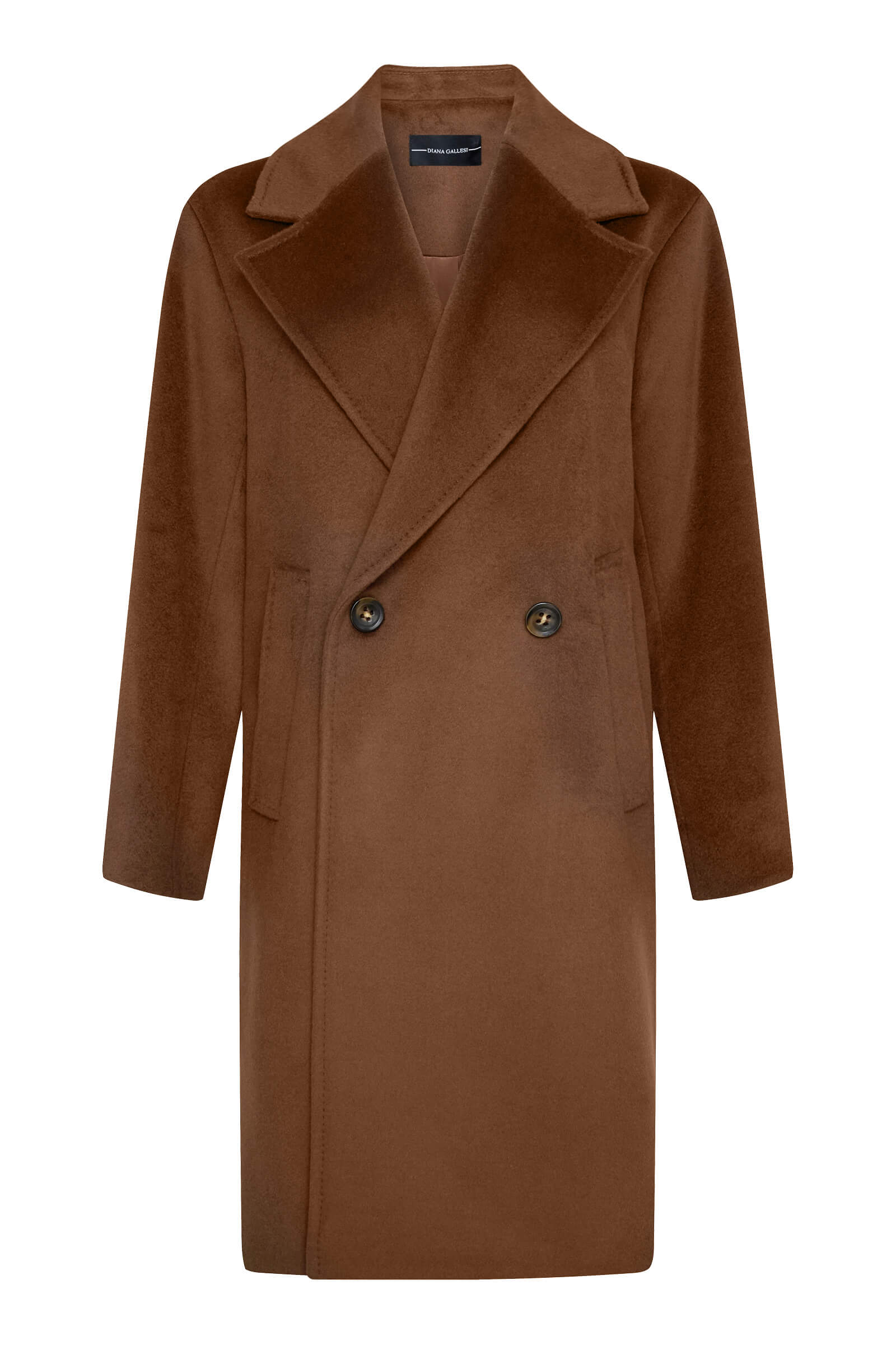 Двубортное шерстяное пальто Бренд Diana Gallesi