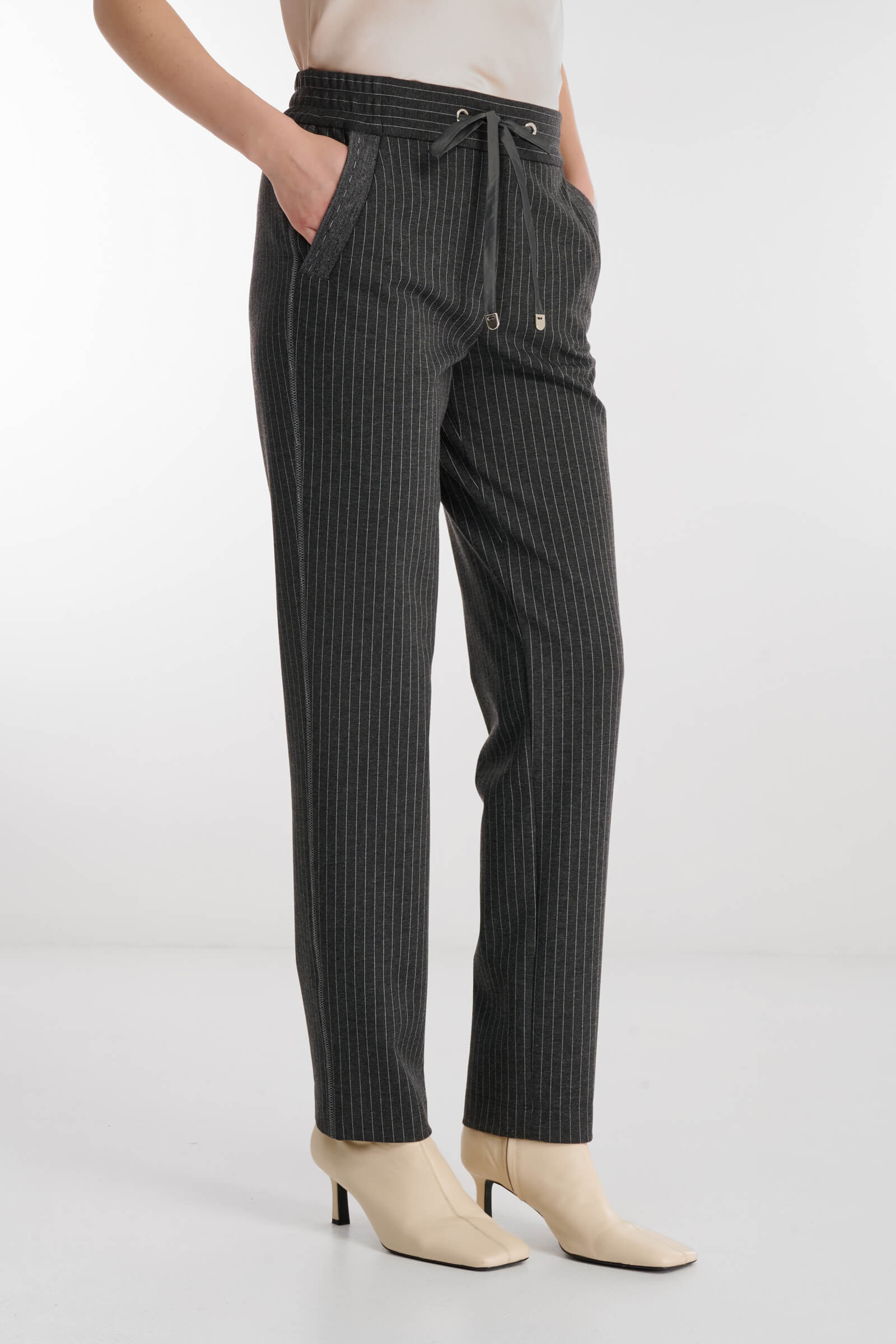 Брюки в полоску из смесовой вискозы Бренд Caterina Leman